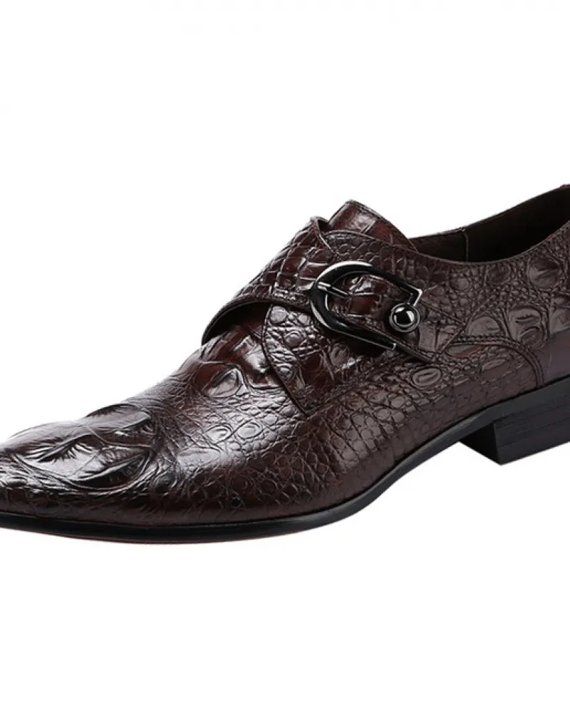 2022 Mens di estate Scarpe Formali In Vera Pelle Fatti A Mano Oxford Per Il Maschio Classico Abito di Coccodrillo Fibbia Mocassi