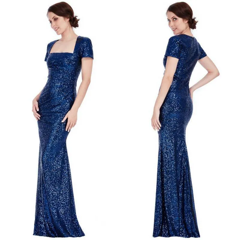 Abito Goddiva lungo a sirena con paillettes rosso