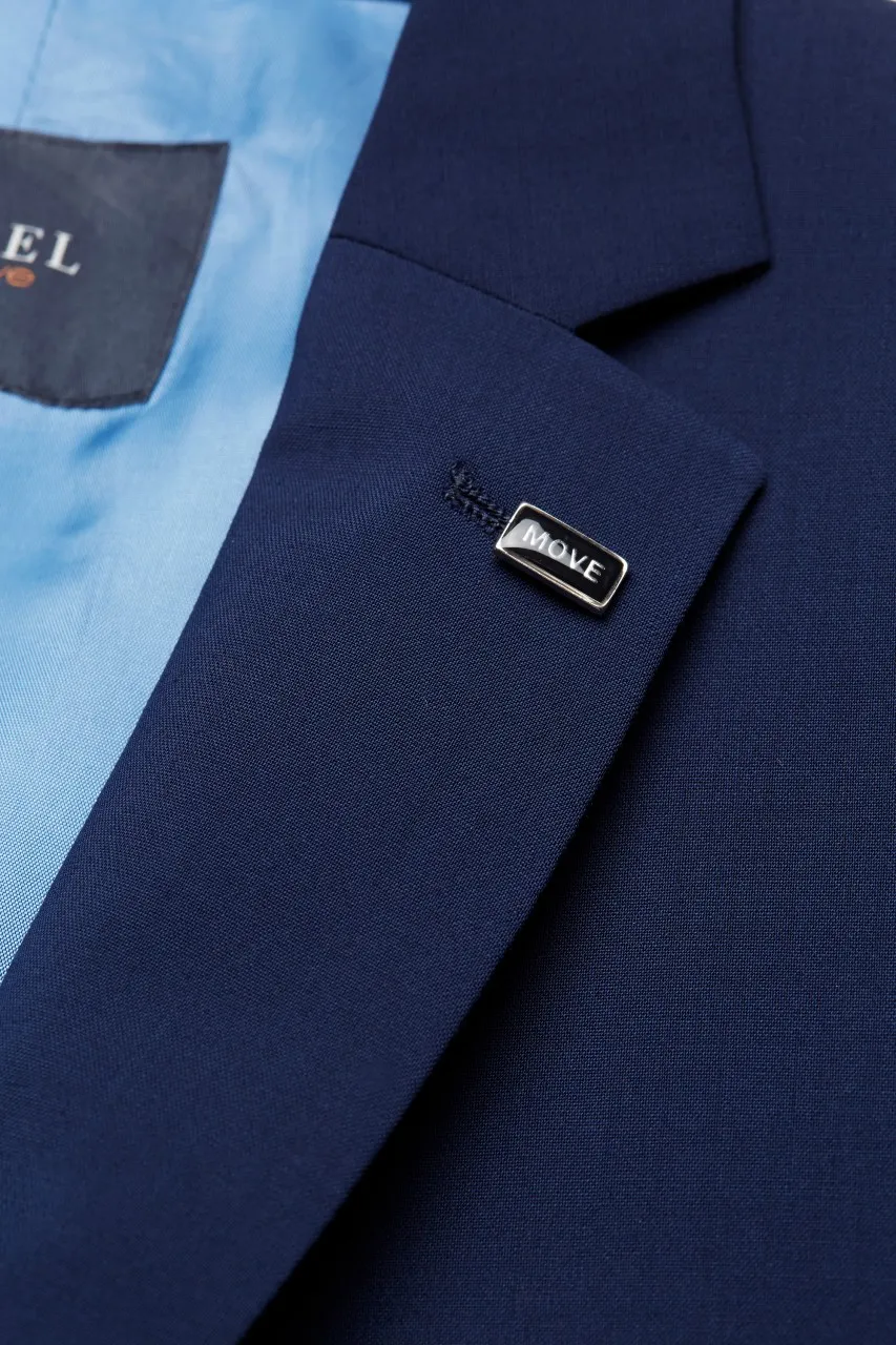 Abito slim fit digel blu napoli pura lana marzotto super 100's
