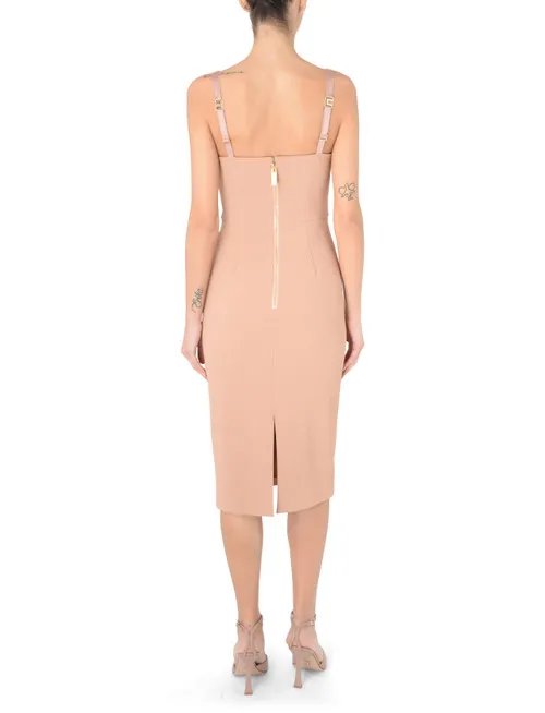 Abito tubino Elisabetta Franchi color nude
