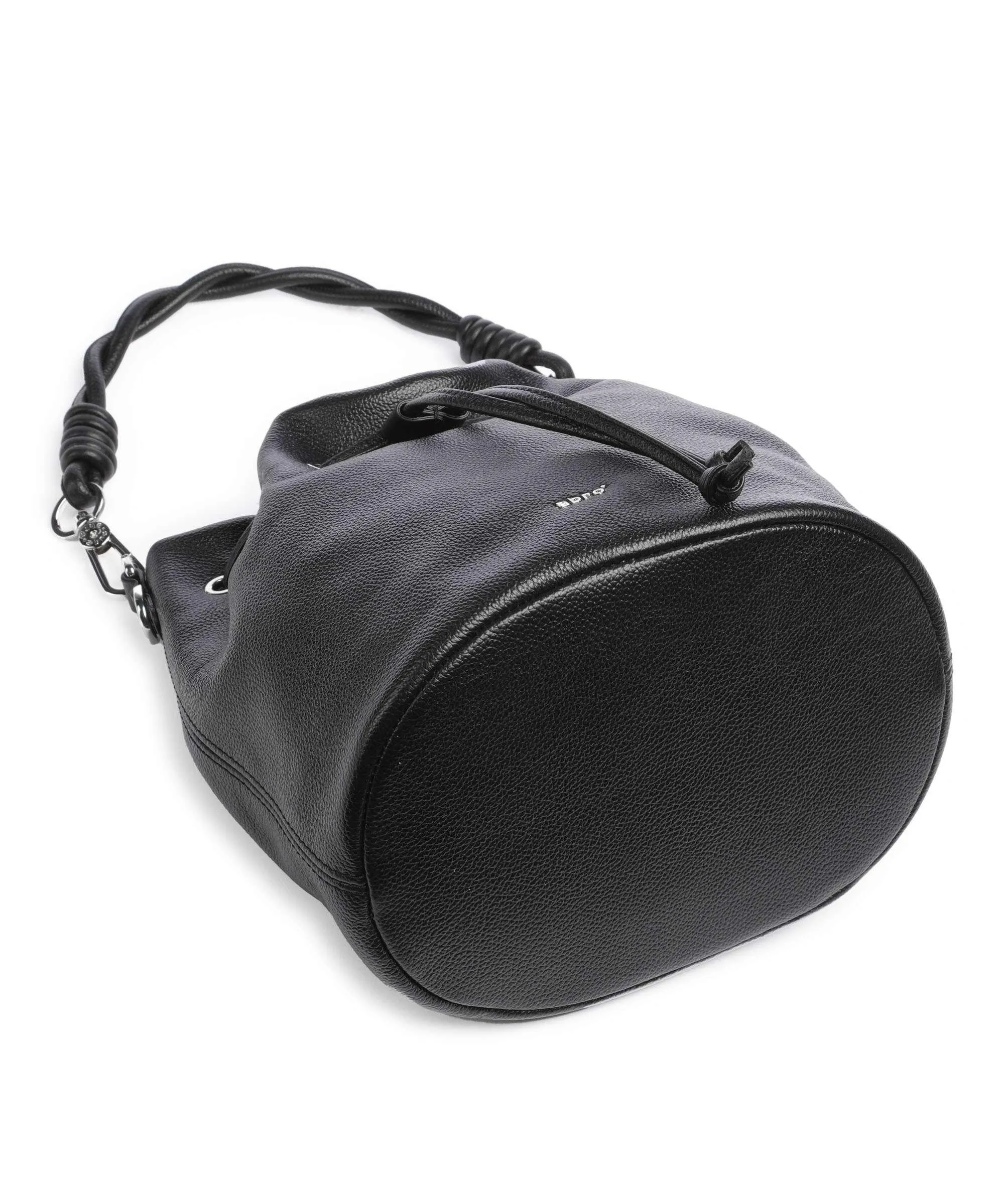  Abro Kavir Drawstring Borsa a secchiello pelle di vacchetta grana nero  
