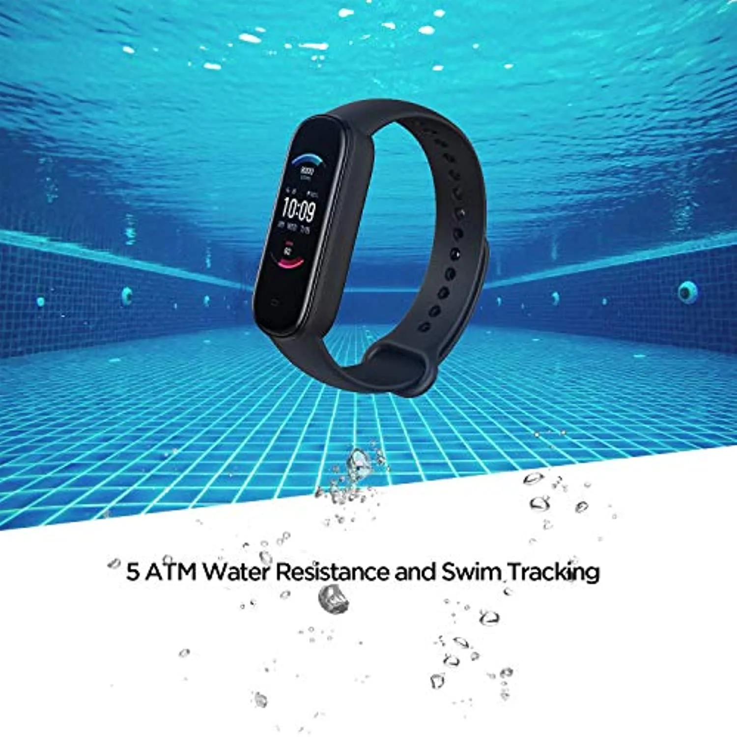 Amazfit Band 5 Smartwatch Tracker Fitness Orologio Sport Smartband con Alexa Integrato Impermeabile 5 ATM di 15 Giorni, Contapas