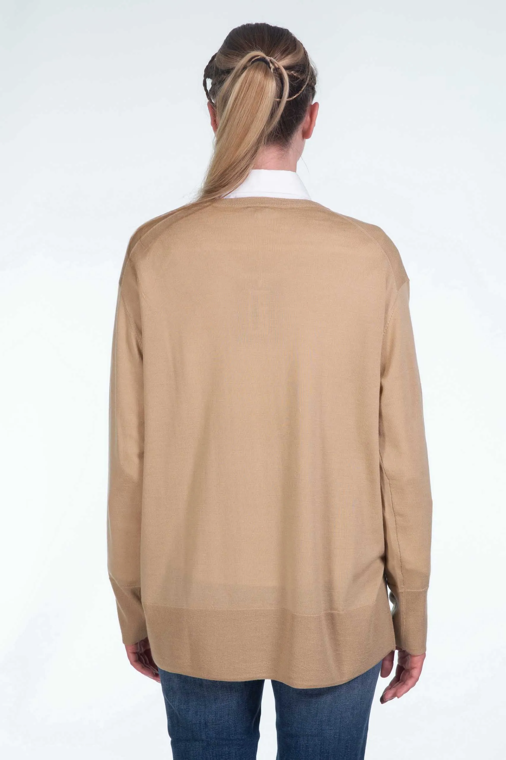 ASPESI  maglione con scollo a V in lana merino
