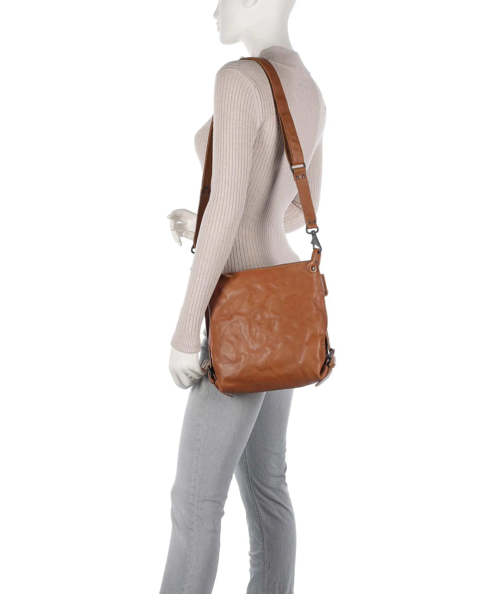  Aunts & Uncles Grandma's Luxury Club Mrs. Raisin Cookie Borsa a tracolla pelle di vacchetta grana cognac  