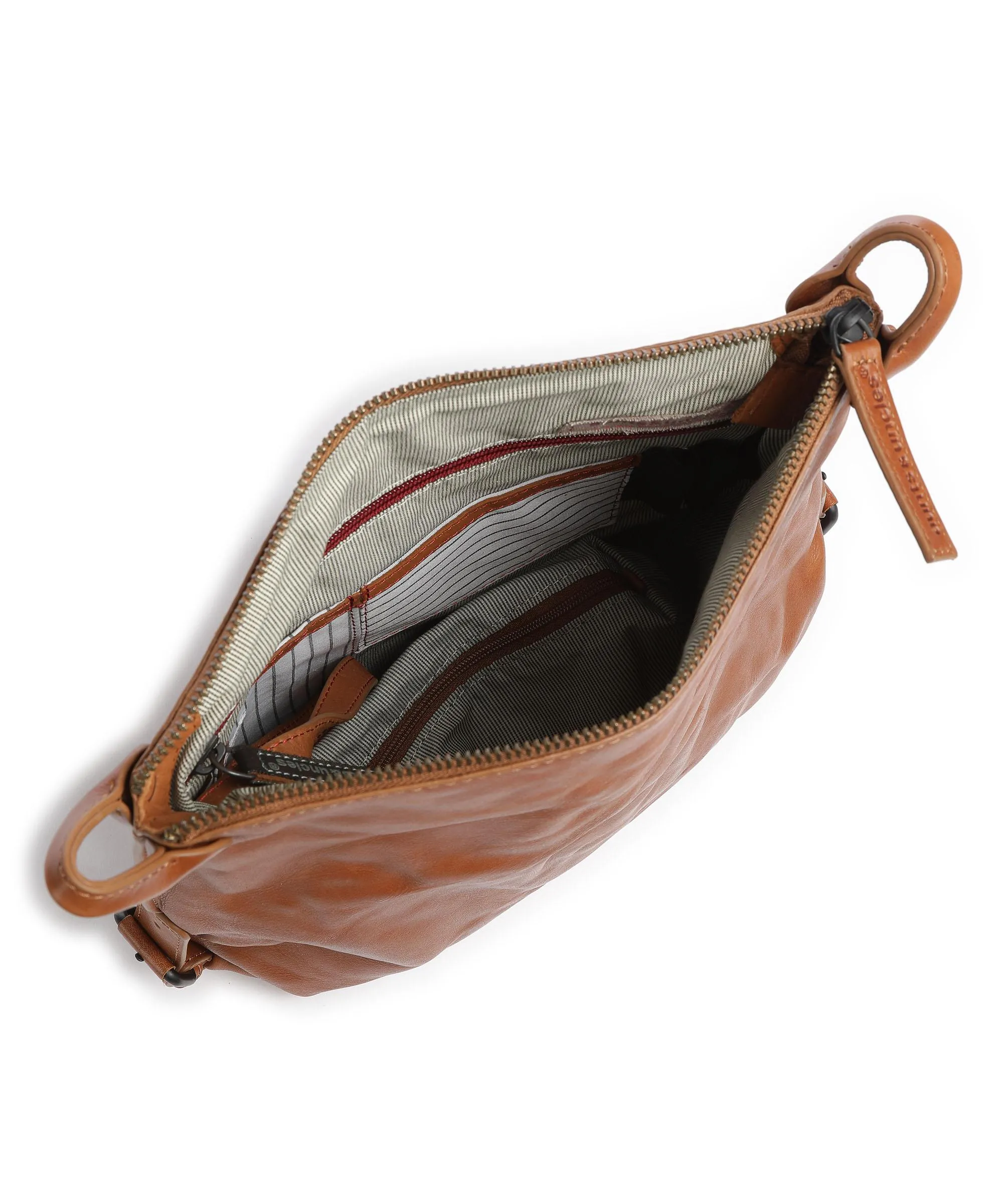  Aunts & Uncles Grandma's Luxury Club Mrs. Raisin Cookie Borsa a tracolla pelle di vacchetta grana cognac  