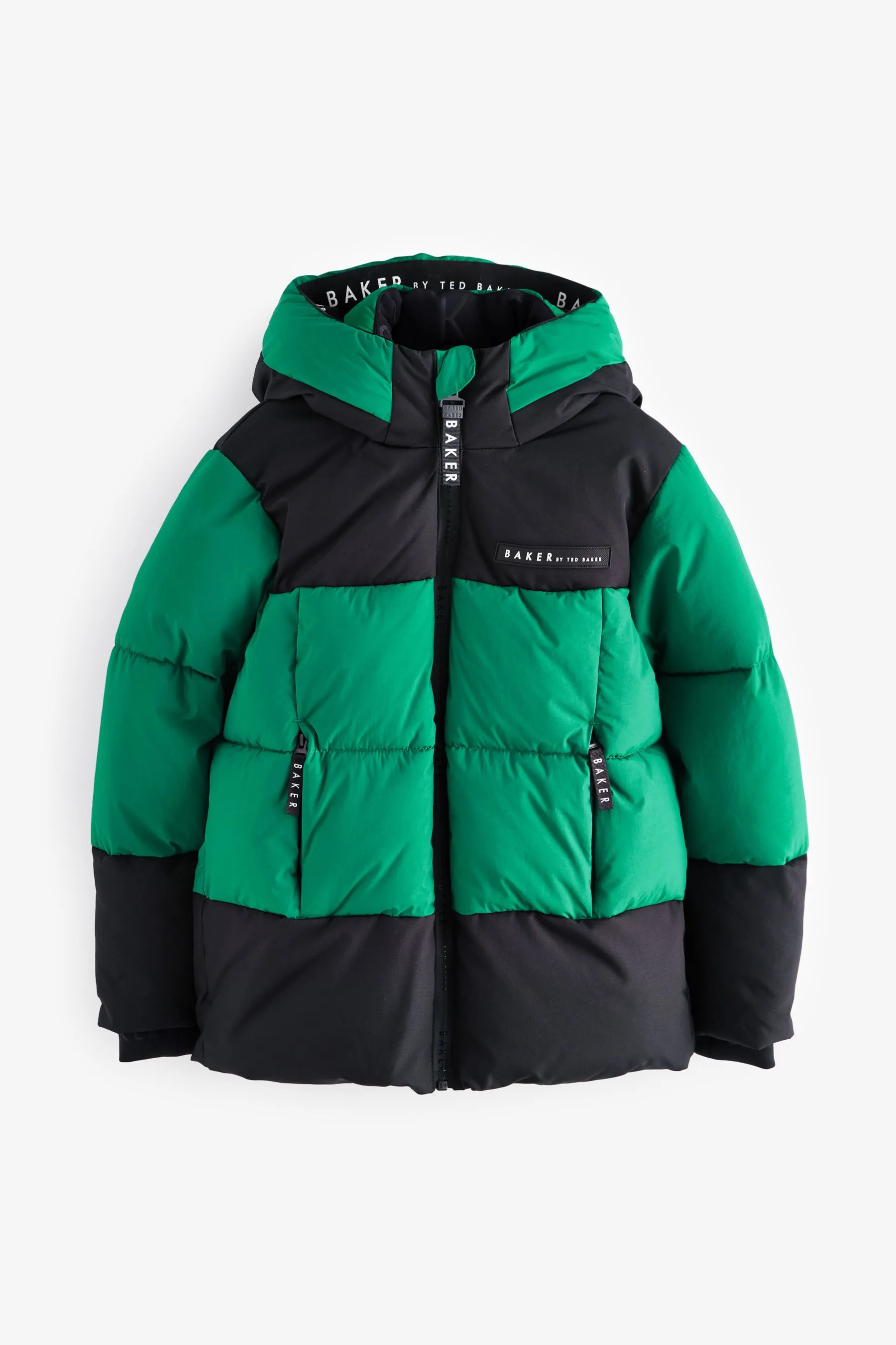 Baker by Ted Baker Antipioggia Cappotto Imbottito Colourblock    