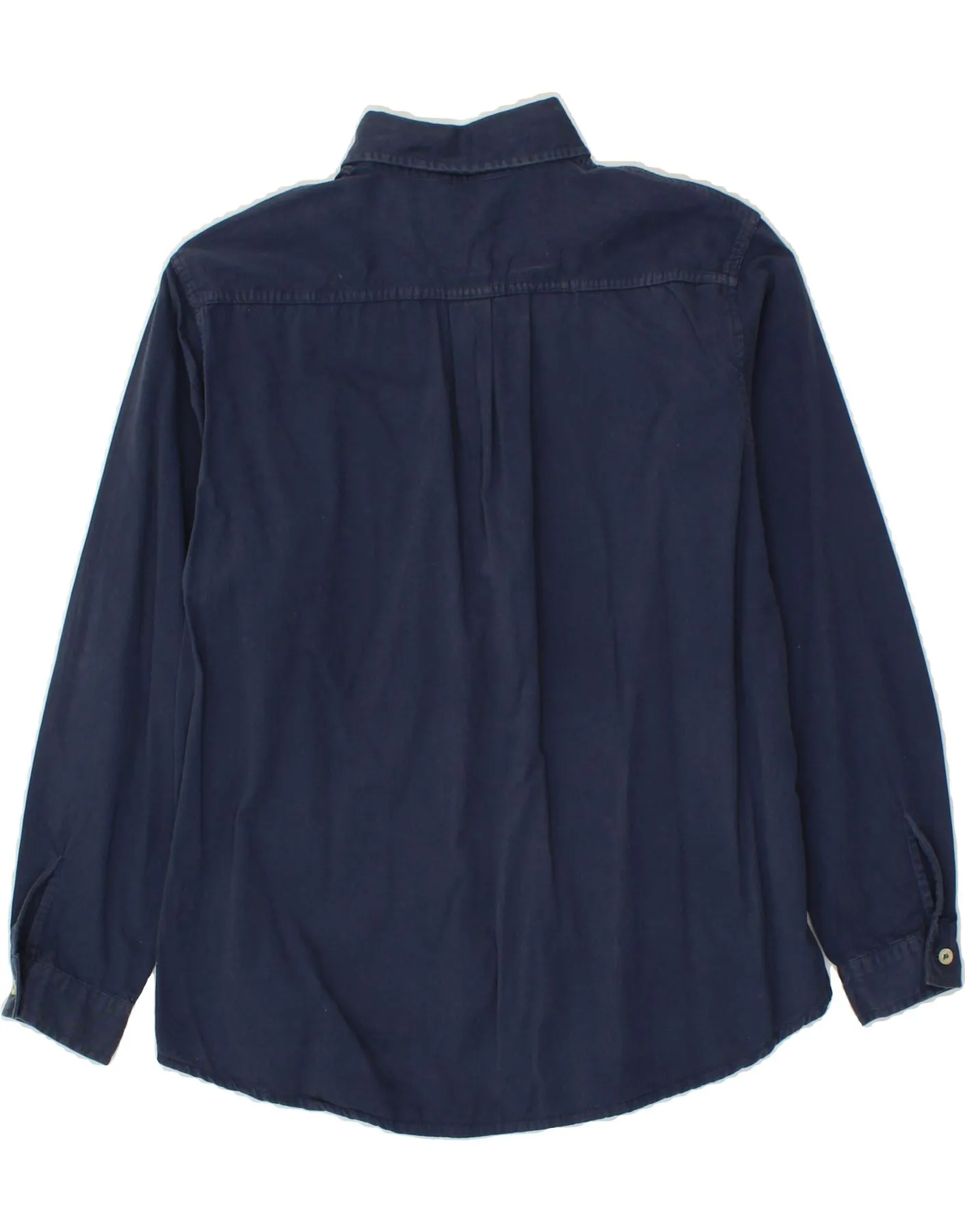 BENETTON Boys Shirt 9-10 Years Large Navy Blue Cotton