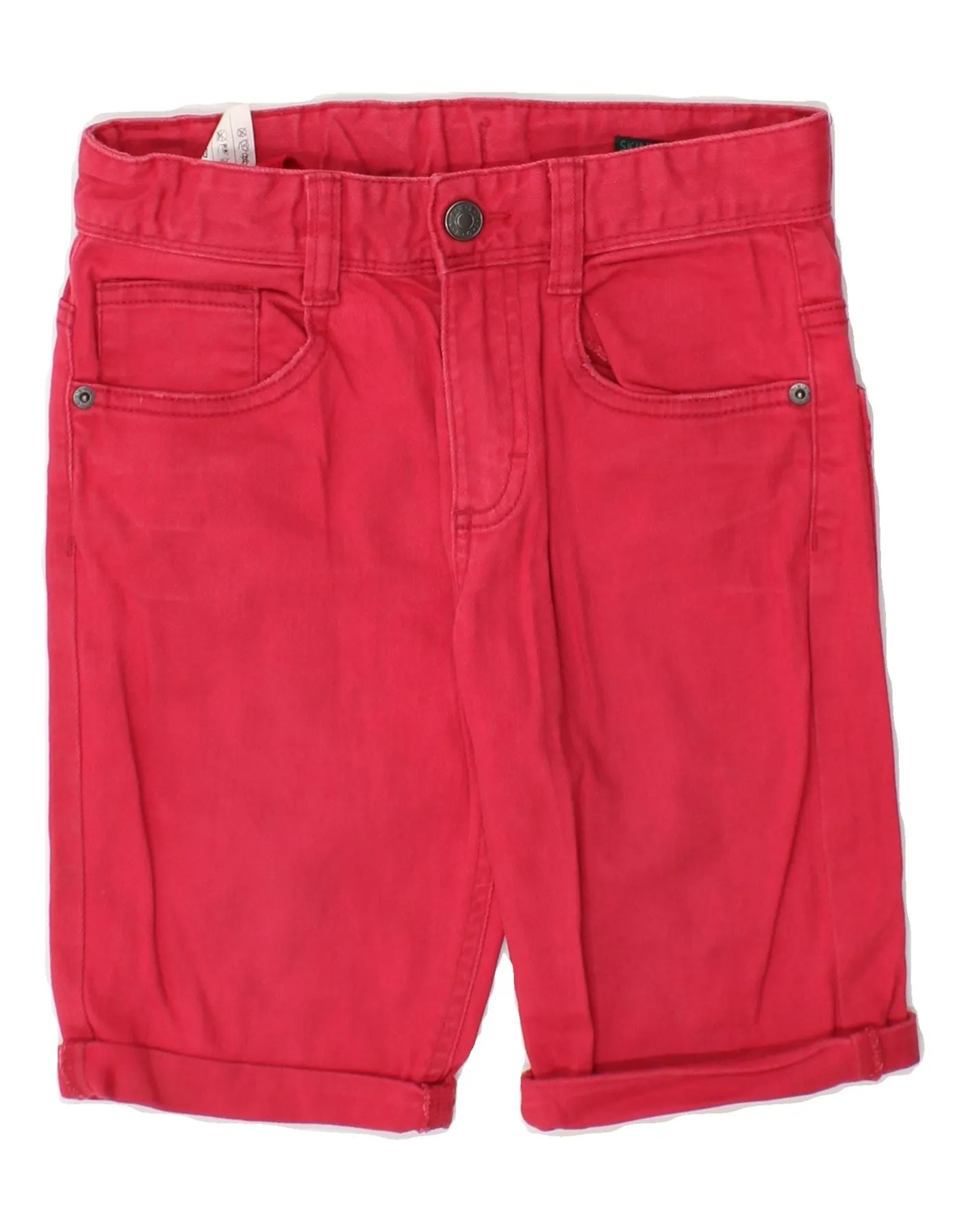 BENETTON Girls Casual Shorts 7-8 Years W24 Pink Cotton