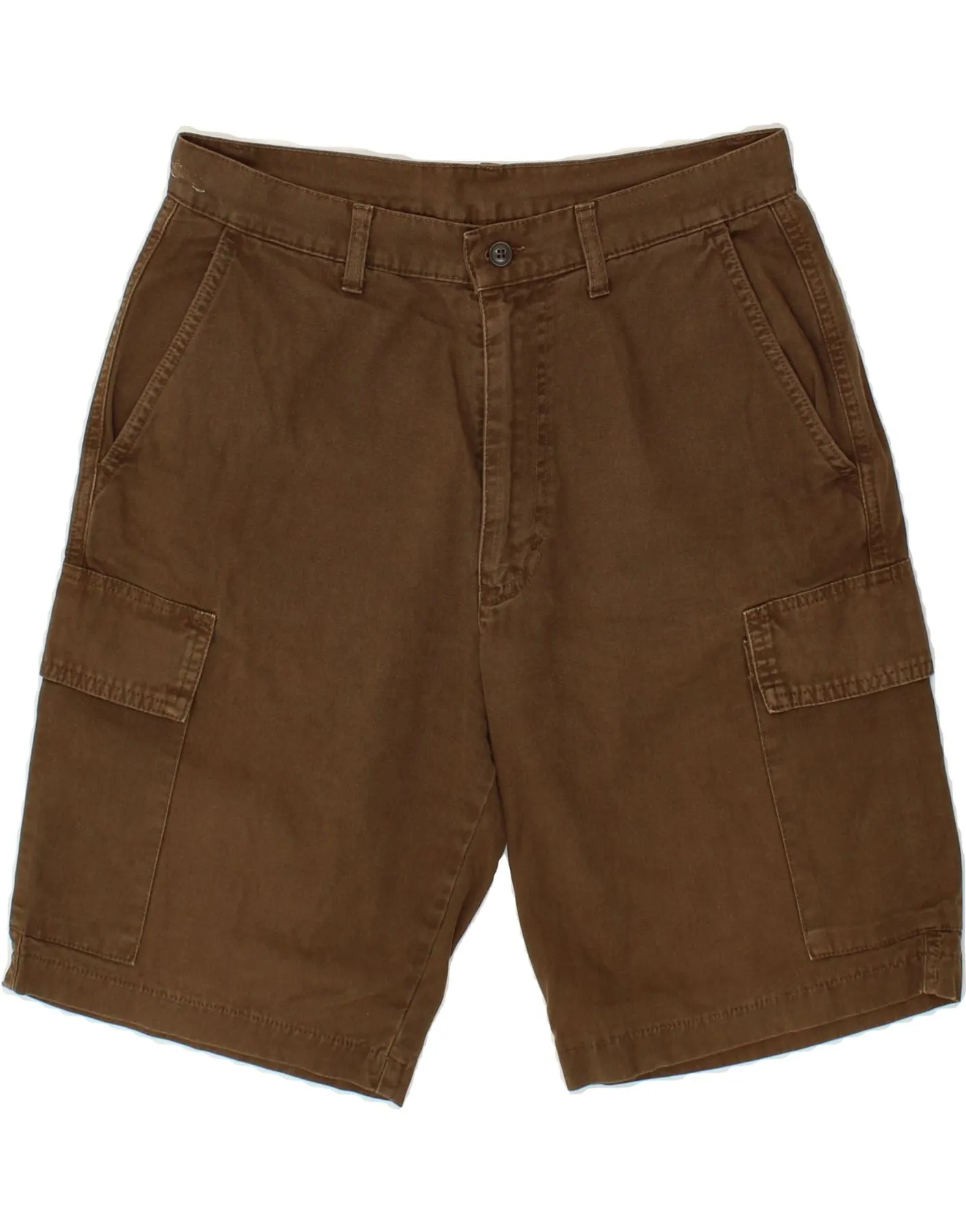 BENETTON Mens Cargo Shorts IT 46 Small W30  Brown Cotton