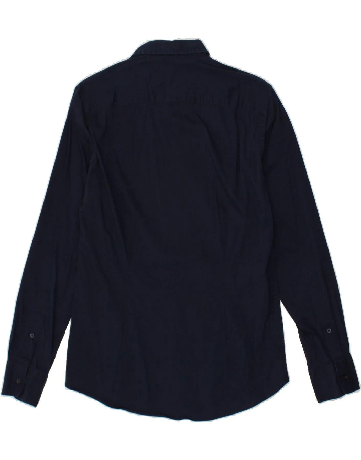 BENETTON Mens Shirt Medium Navy Blue Cotton