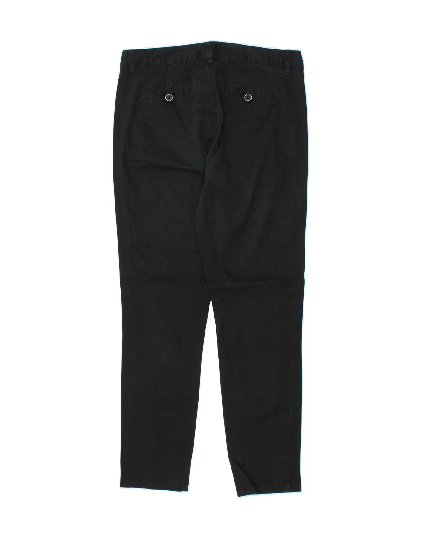 BENETTON Womens Slim Chino Trousers UK 8 Small  W30 L28 Black Cotton