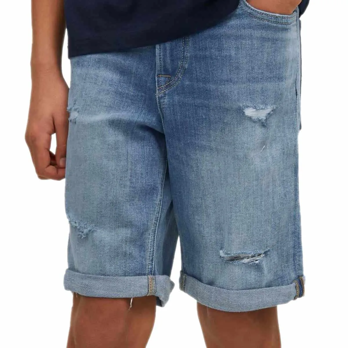 Bermuda Denim Strappato RICK-FOX Uomo JACKJONES