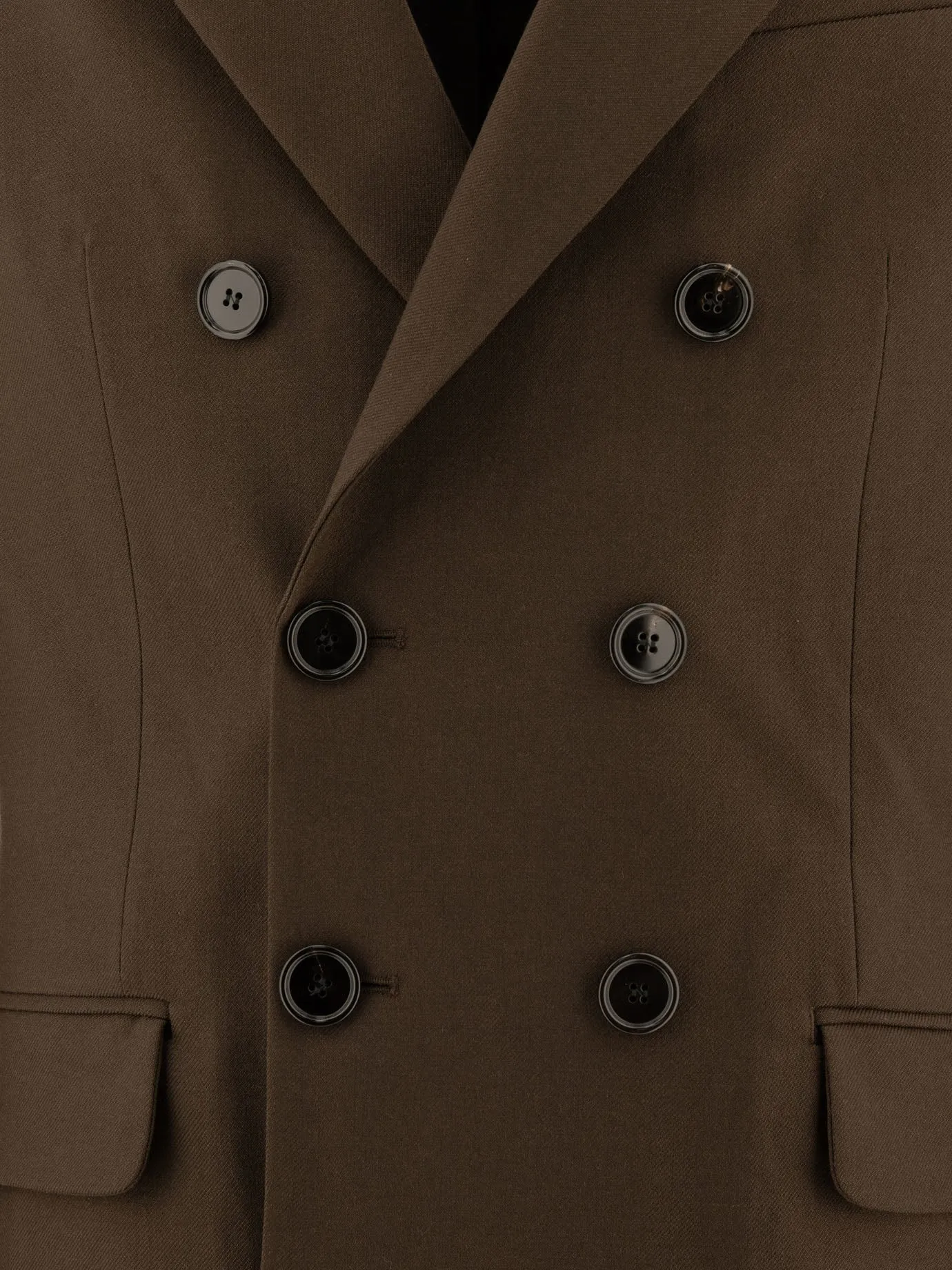 Blazer a doppio petto di lana di lana ami paris