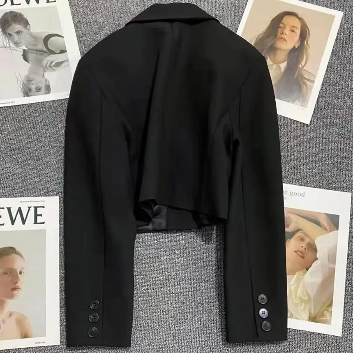 Blazer corto da ufficio stile blazer da donna moda autunno inverno moda primavera giacca da donna a maniche lunghe da strada