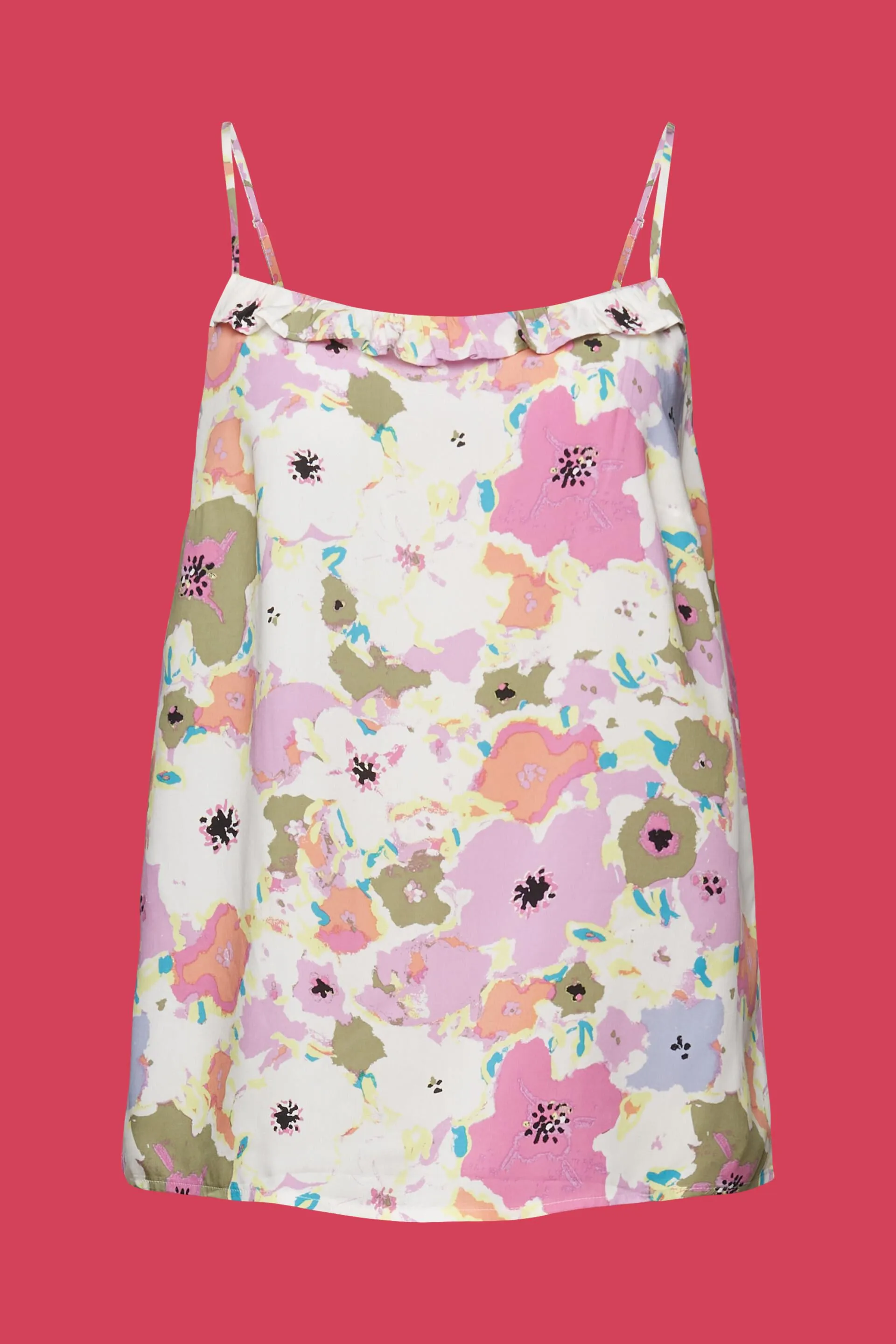Blusa senza maniche a fantasia, LENZING™ ECOVERO™