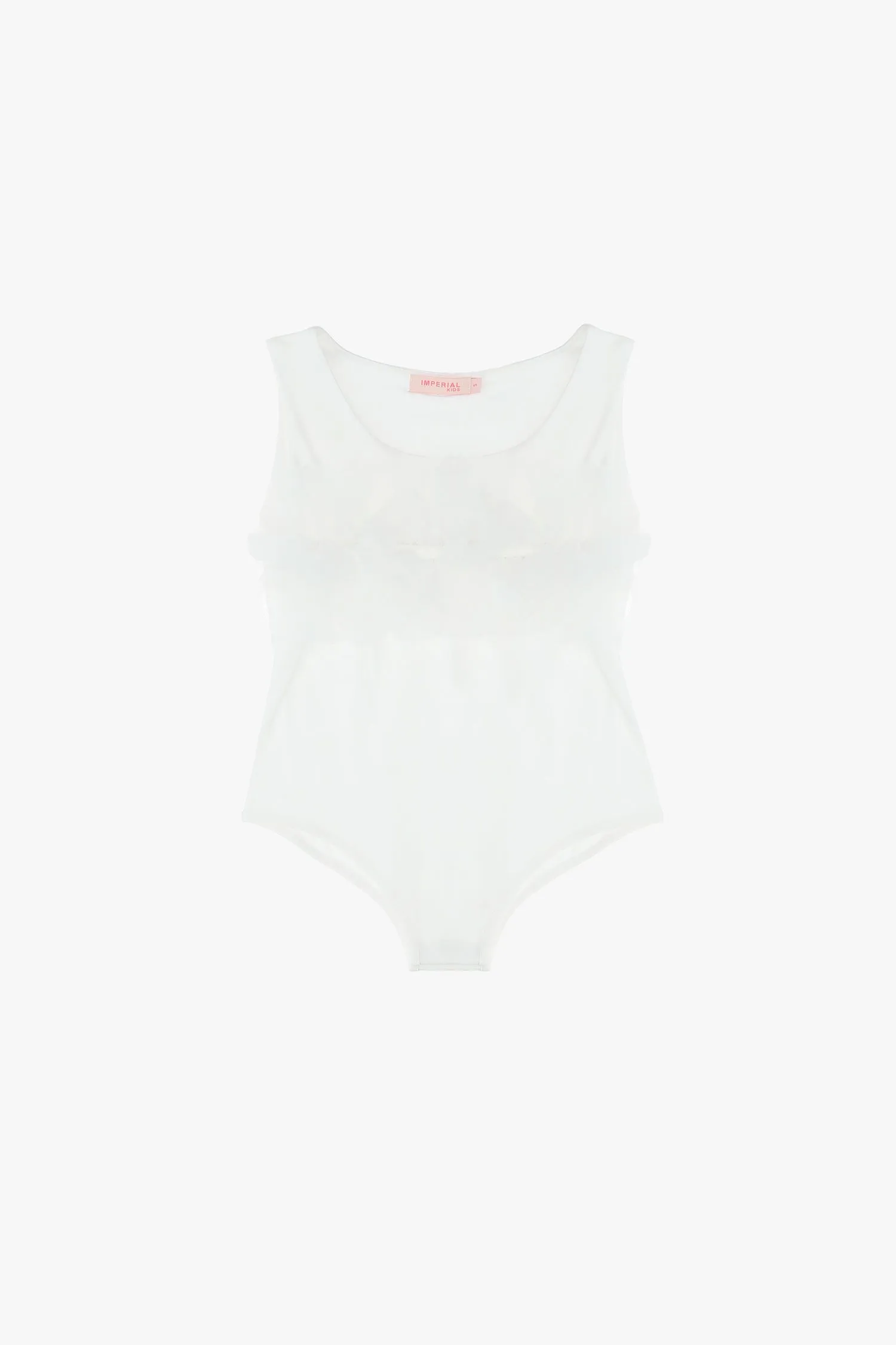   Body bambina monocolour con scollo squadrato     