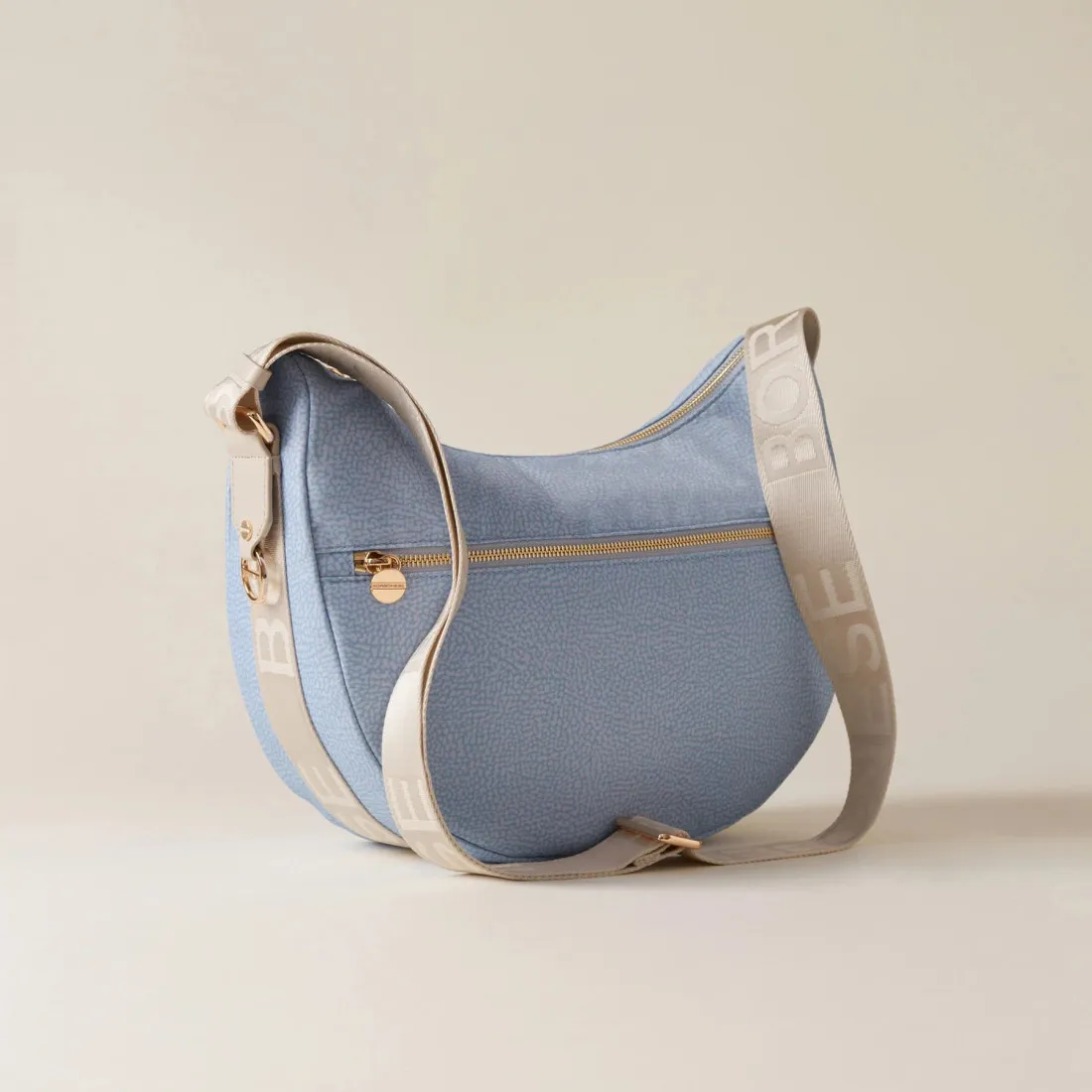 Borsa media Borbonese Luna Bag topazio in nylon OP riciclato