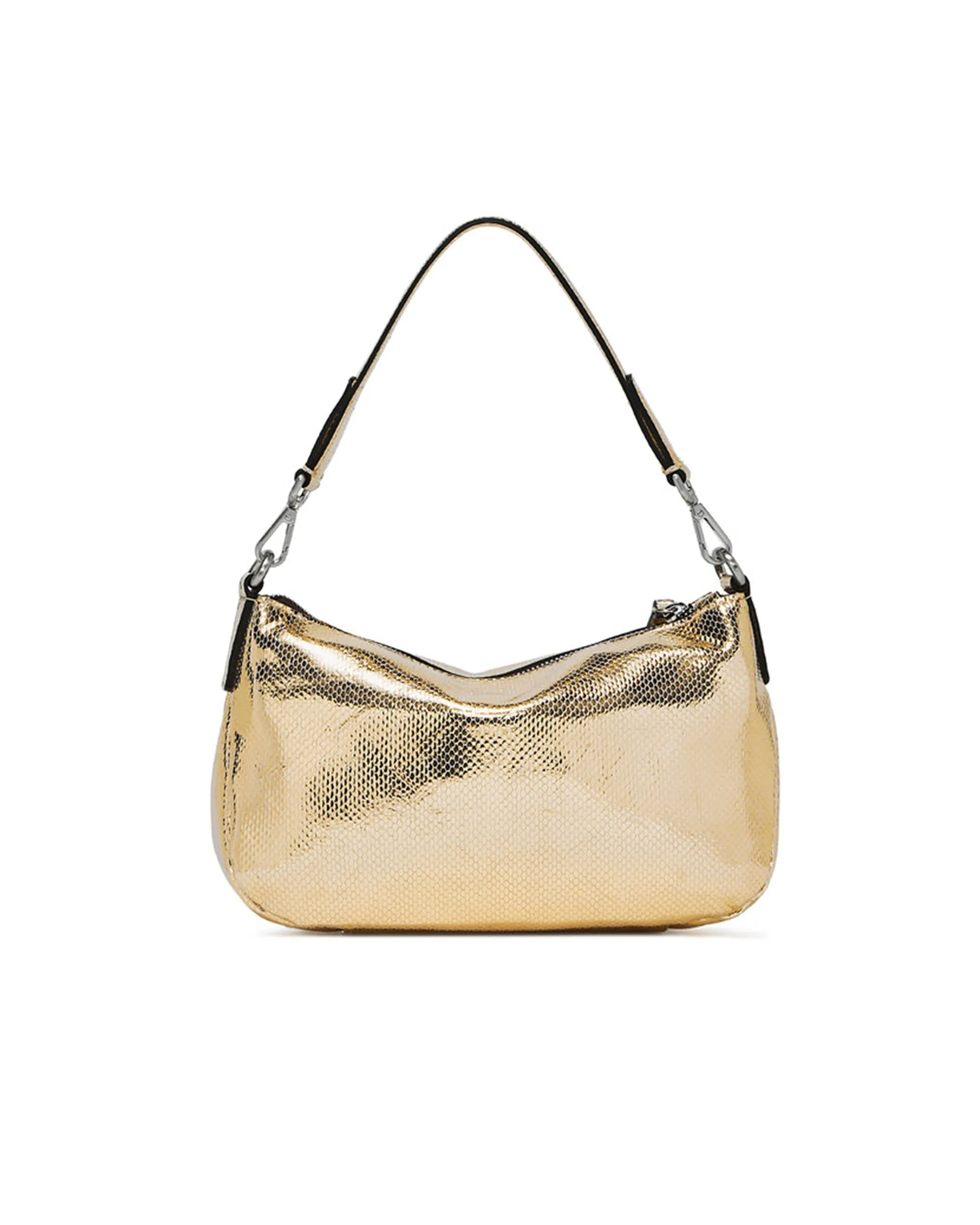 Borsa Nadia pelle laminata oro