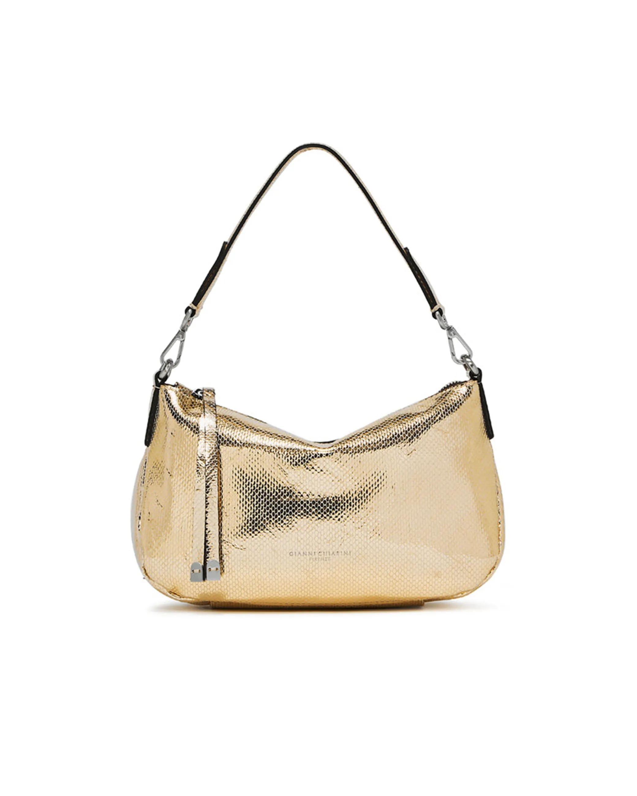 Borsa Nadia pelle laminata oro