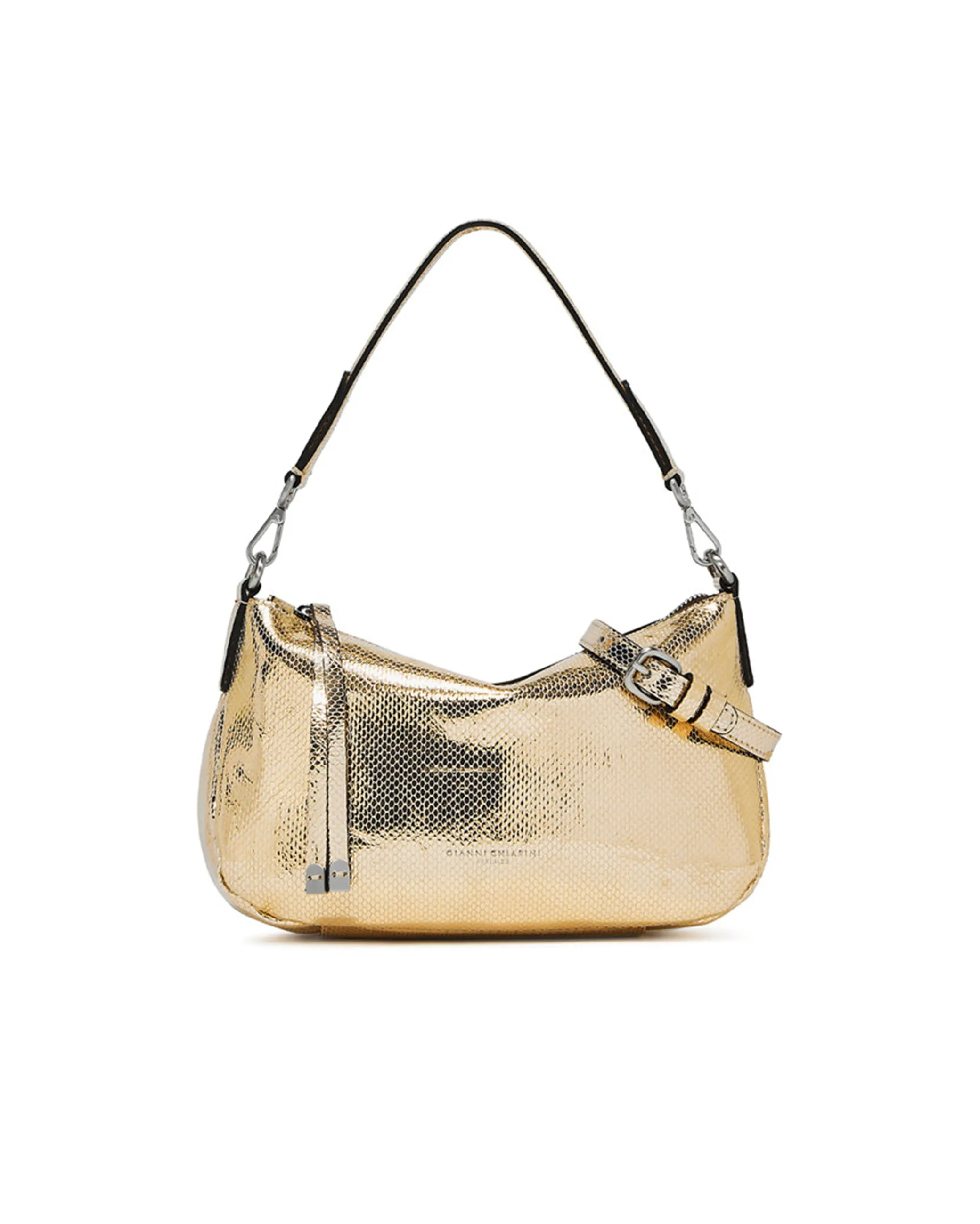 Borsa Nadia pelle laminata oro