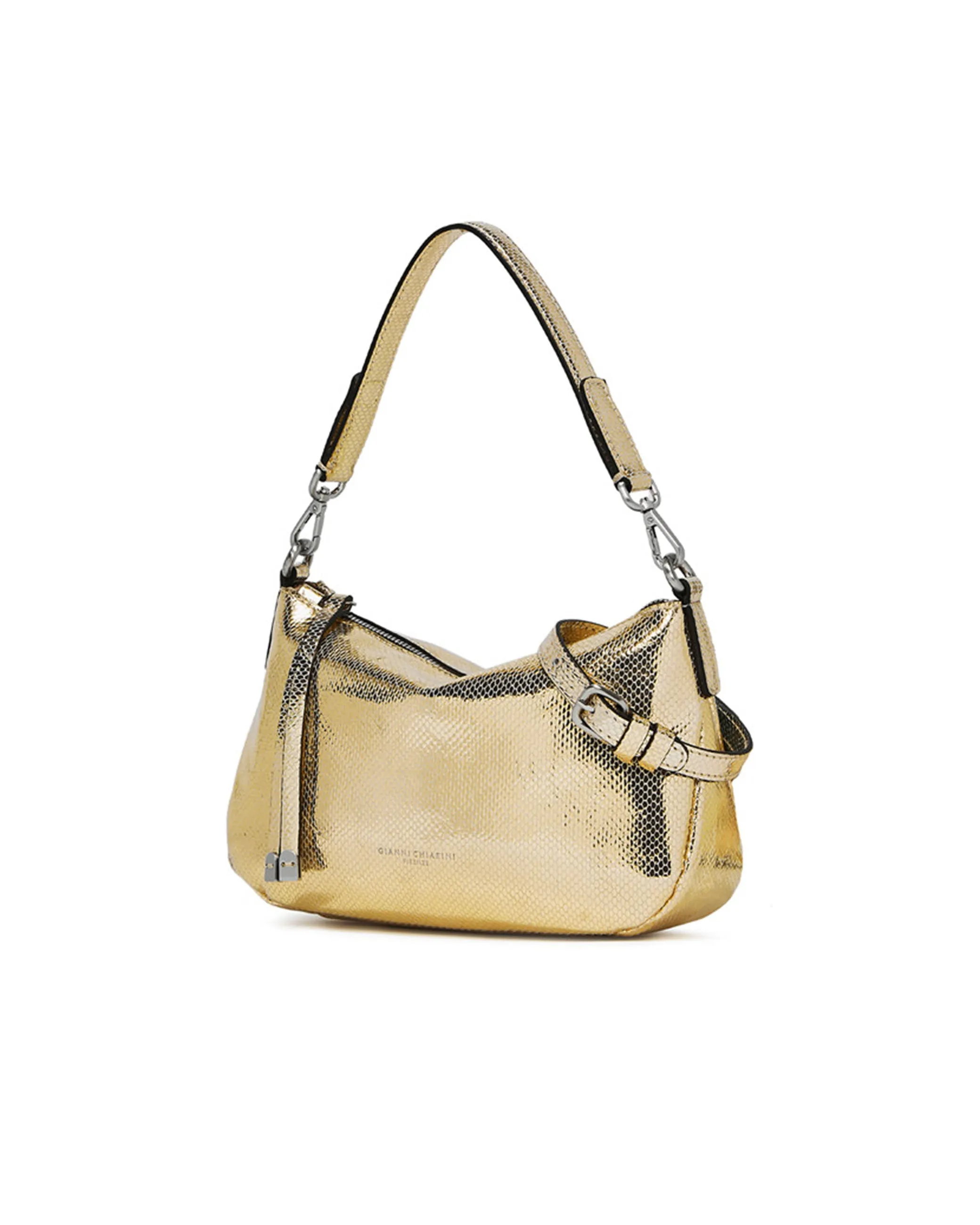 Borsa Nadia pelle laminata oro