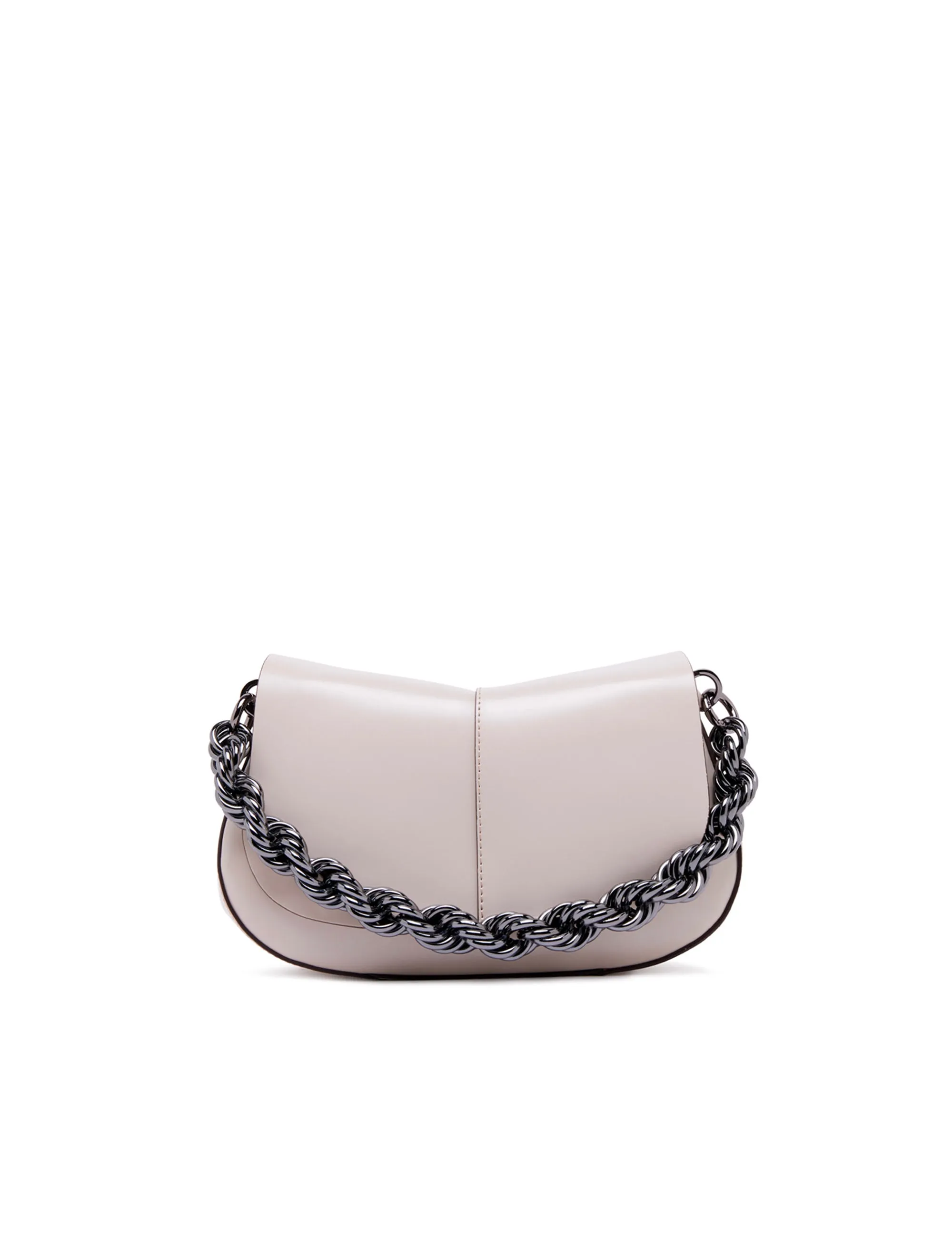 borsa pelle helena round bianco