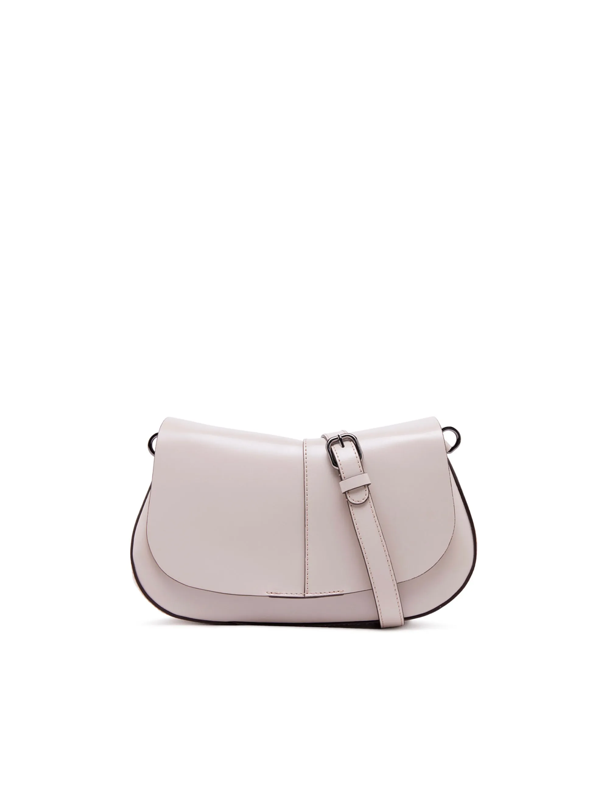 borsa pelle helena round bianco