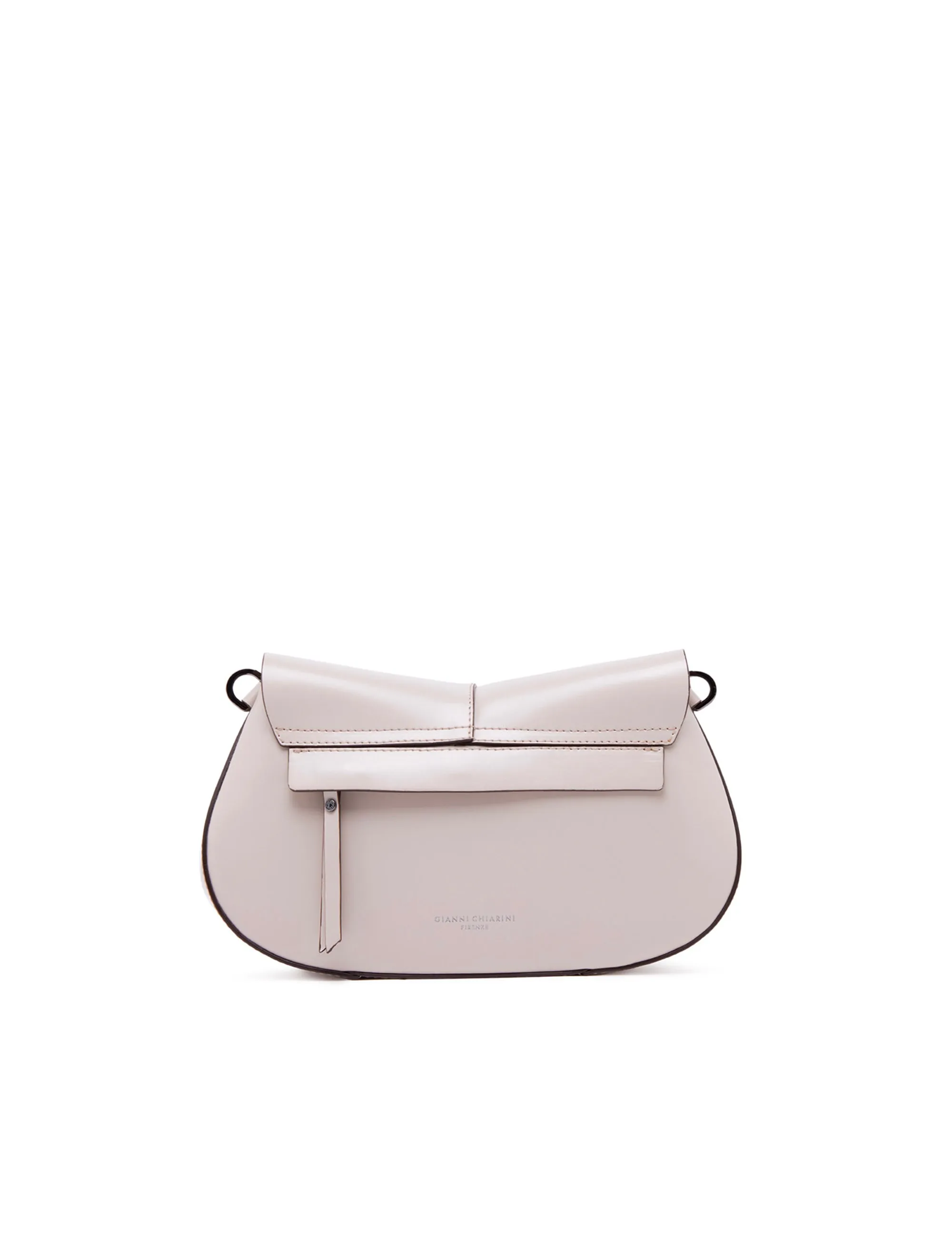 borsa pelle helena round bianco