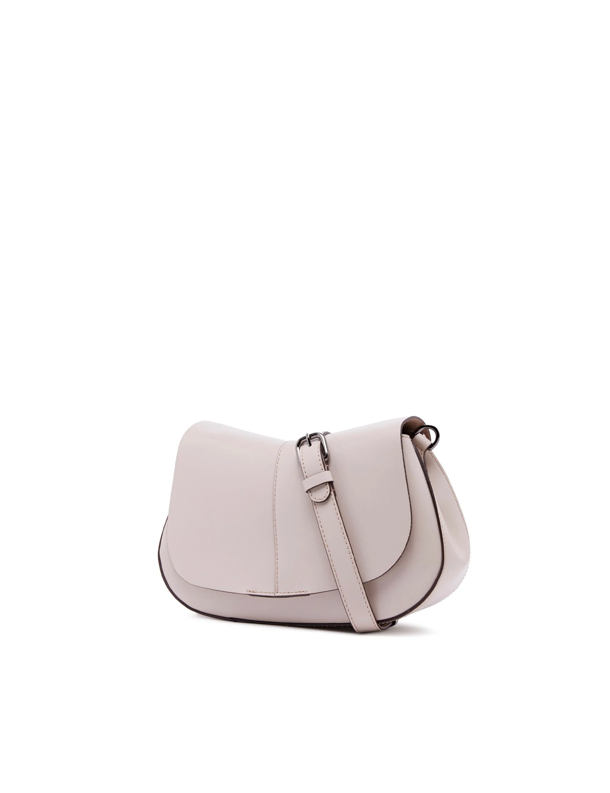 borsa pelle helena round bianco