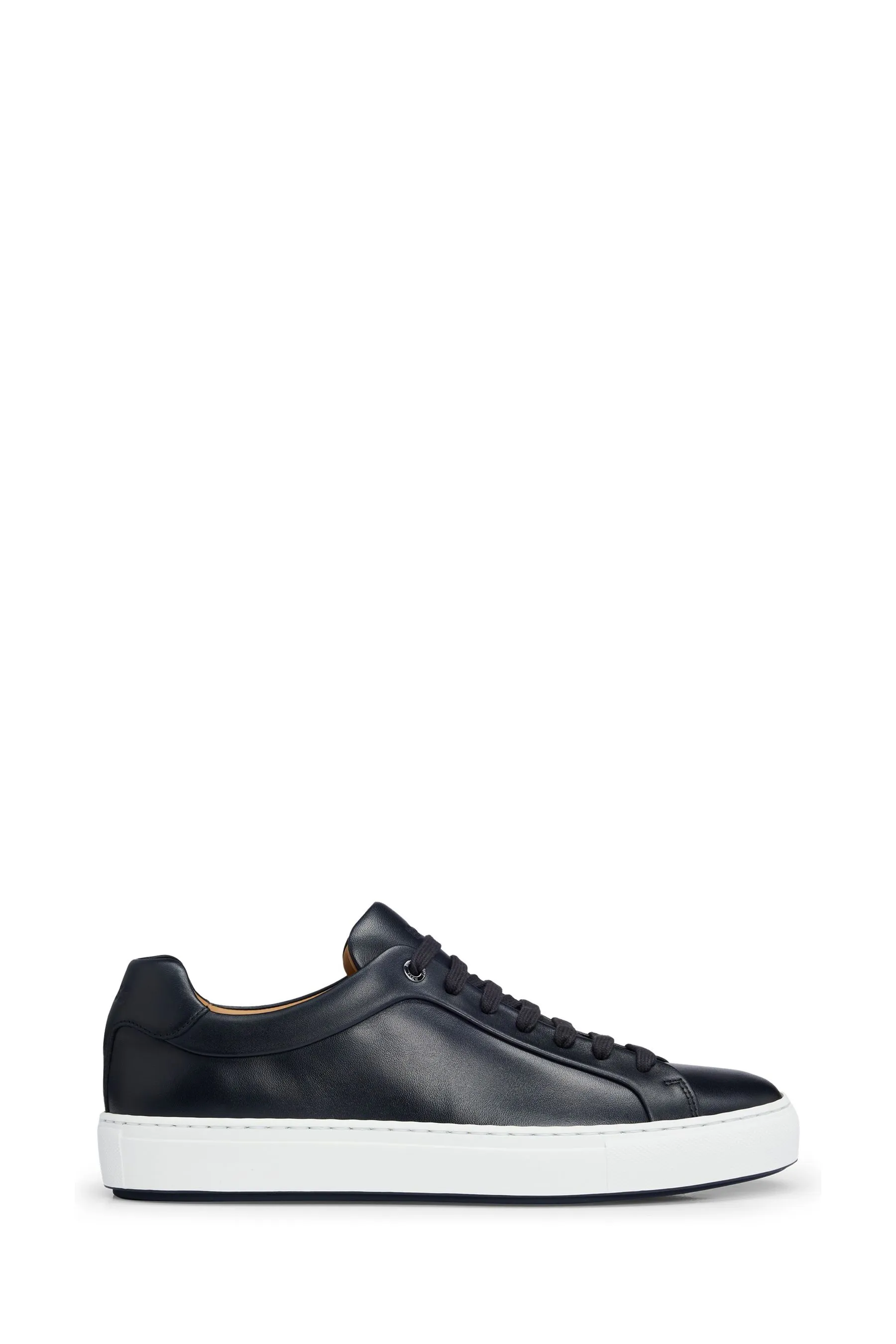 BOSS - Scarpe da ginnastica in pelle con logo e suola sagomata