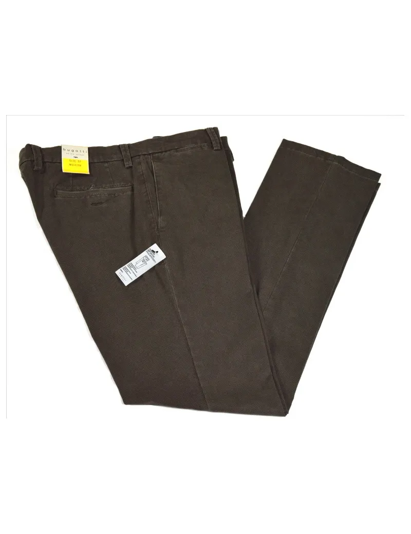 BUGATTI pantaloni uomo colore marrone invernale vita alta