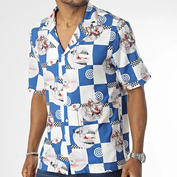 Camicia a maniche corte Bianco Blu
