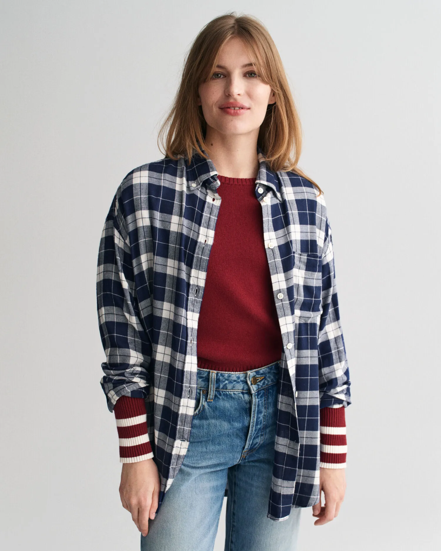 Camicia a quadri in flanella oversize    