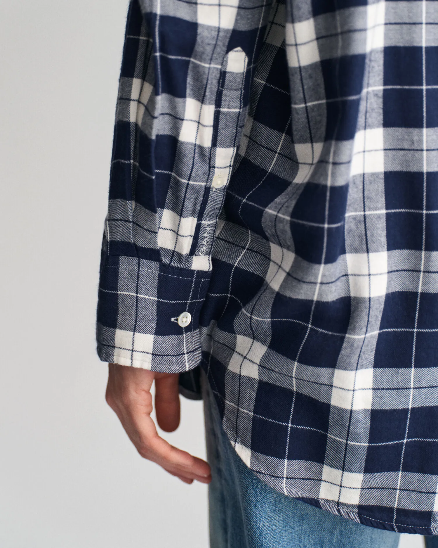 Camicia a quadri in flanella oversize    