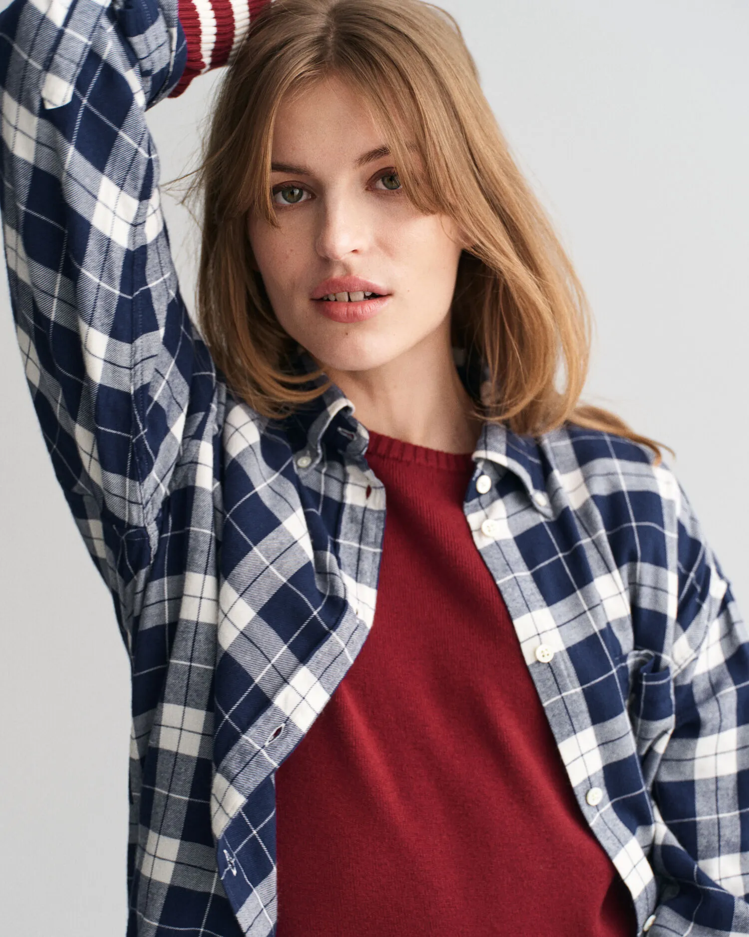 Camicia a quadri in flanella oversize    