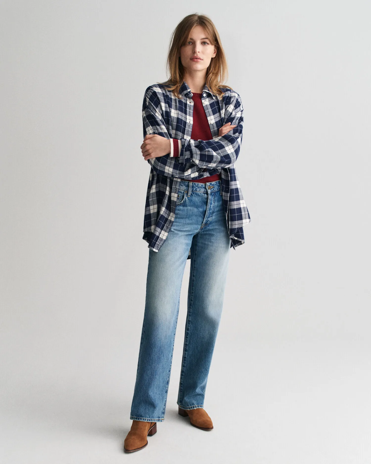 Camicia a quadri in flanella oversize    