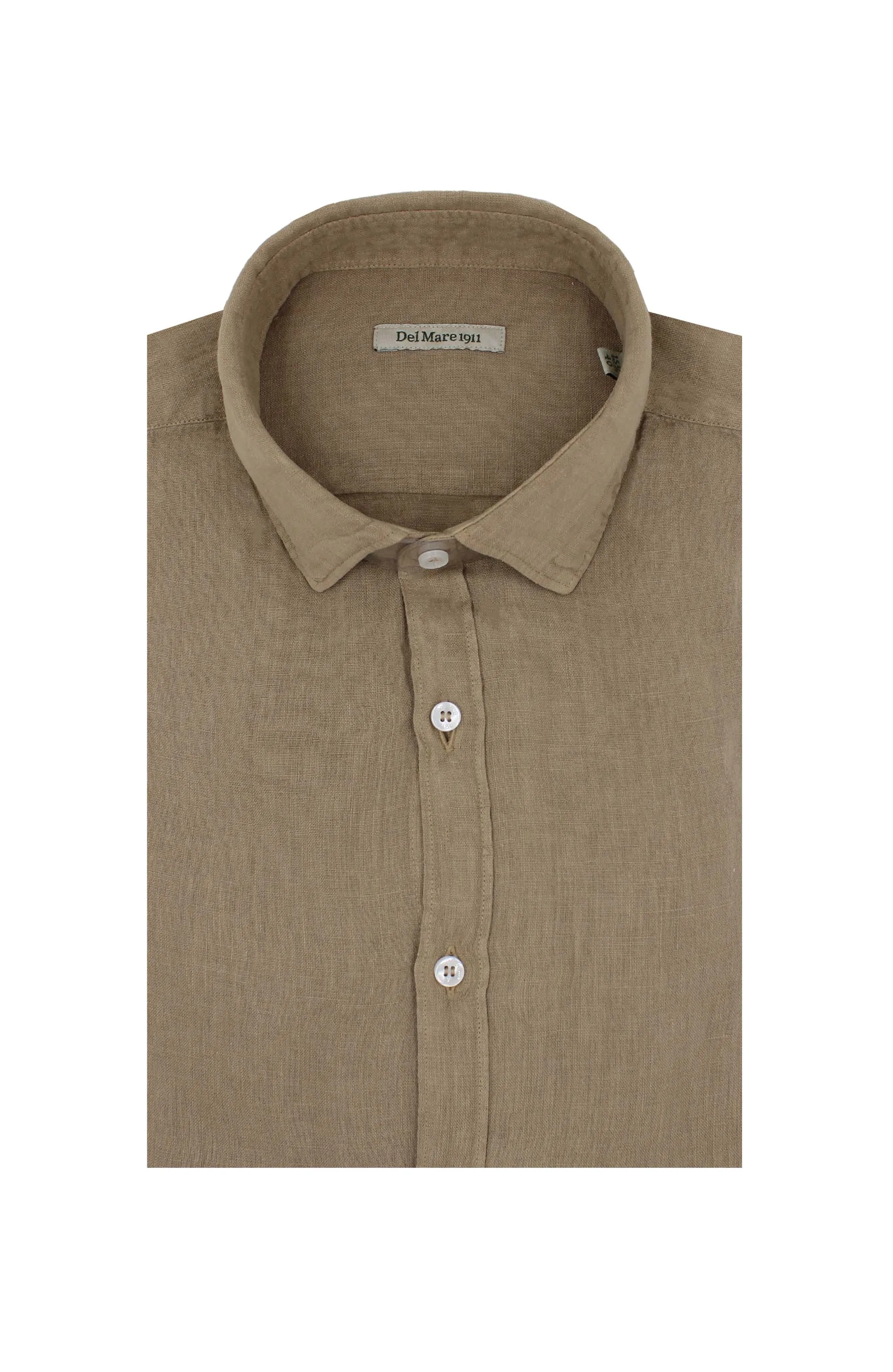 camicia cammello in lino