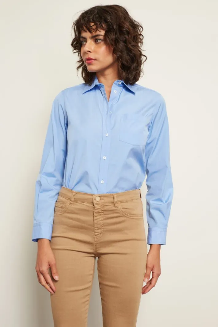 Camicia con taschino applicato