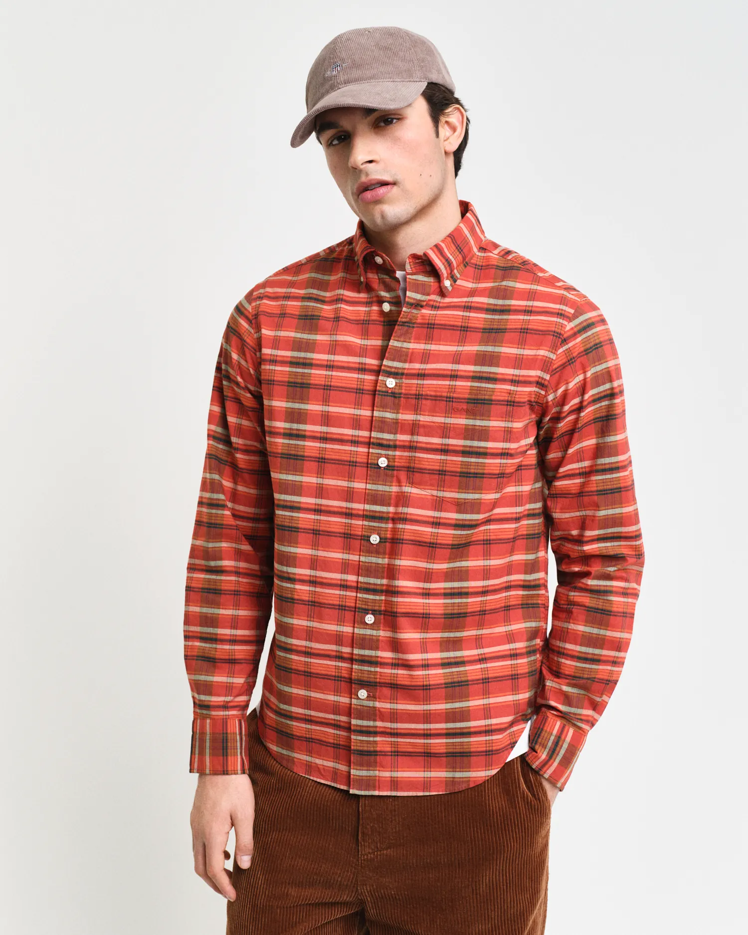 Camicia in popeline Archive a quadri regular fit    