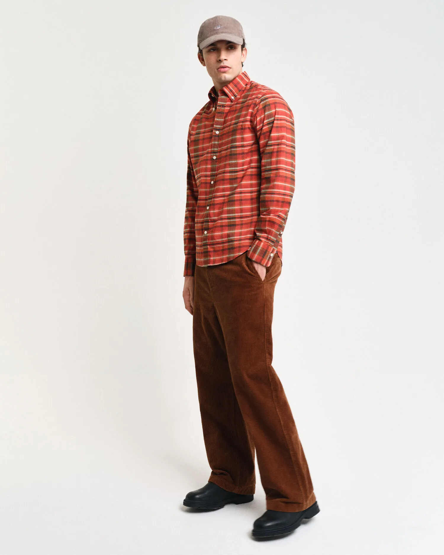 Camicia in popeline Archive a quadri regular fit    