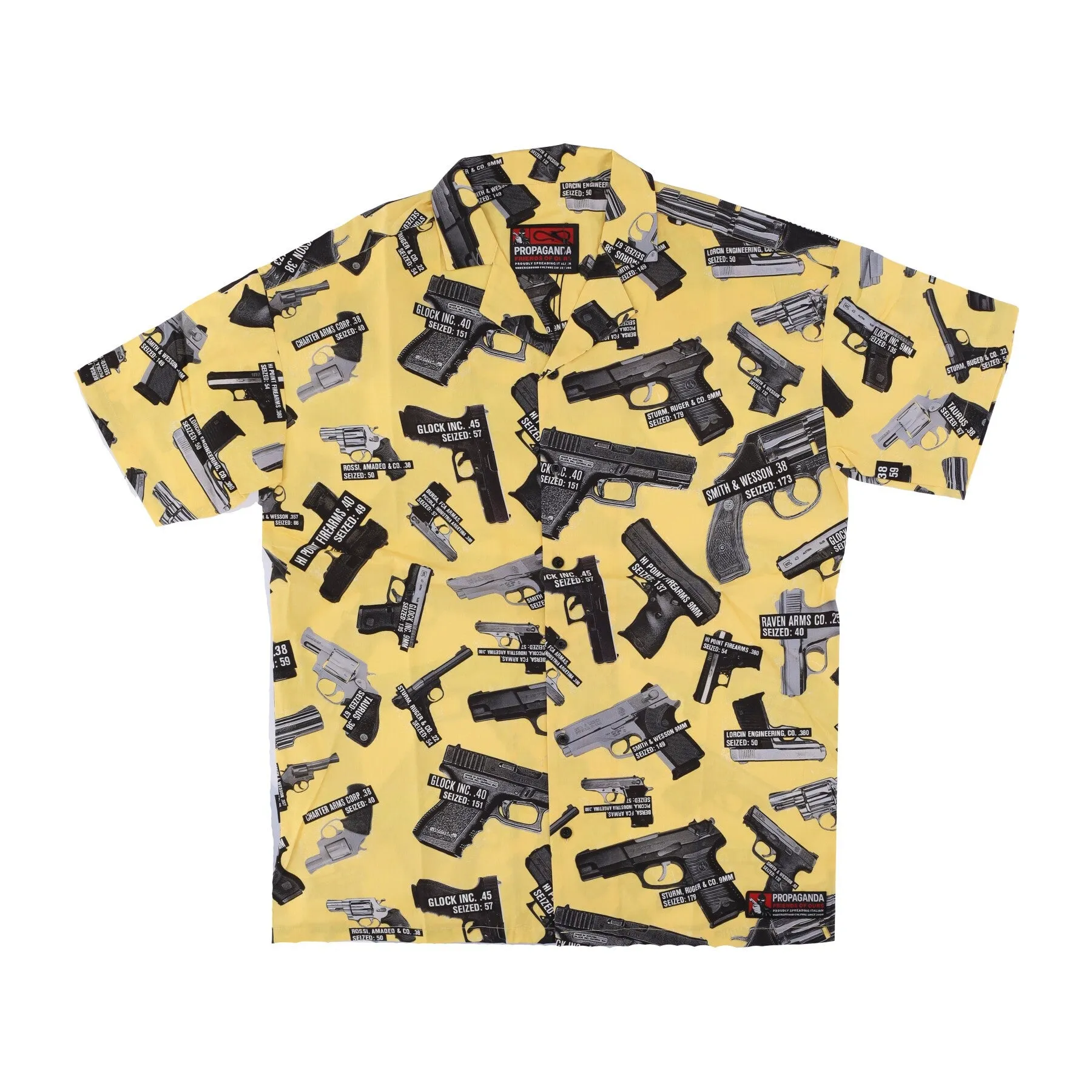 Camicia Manica Corta Uomo Arsenal Beach Shirt Black/yellow