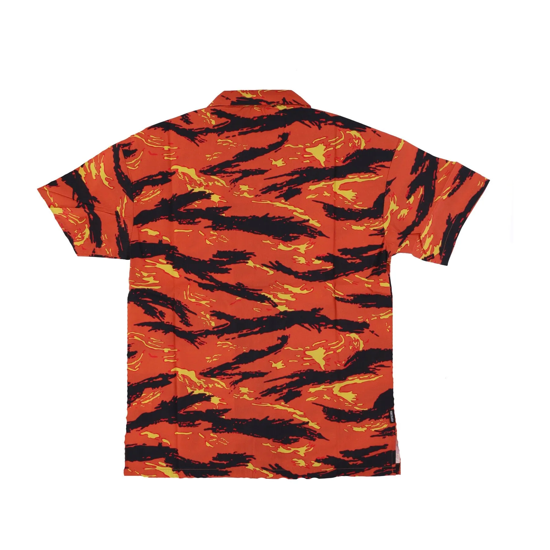 Camicia Manica Corta Uomo Tiger Camo Beach Shirt Orange