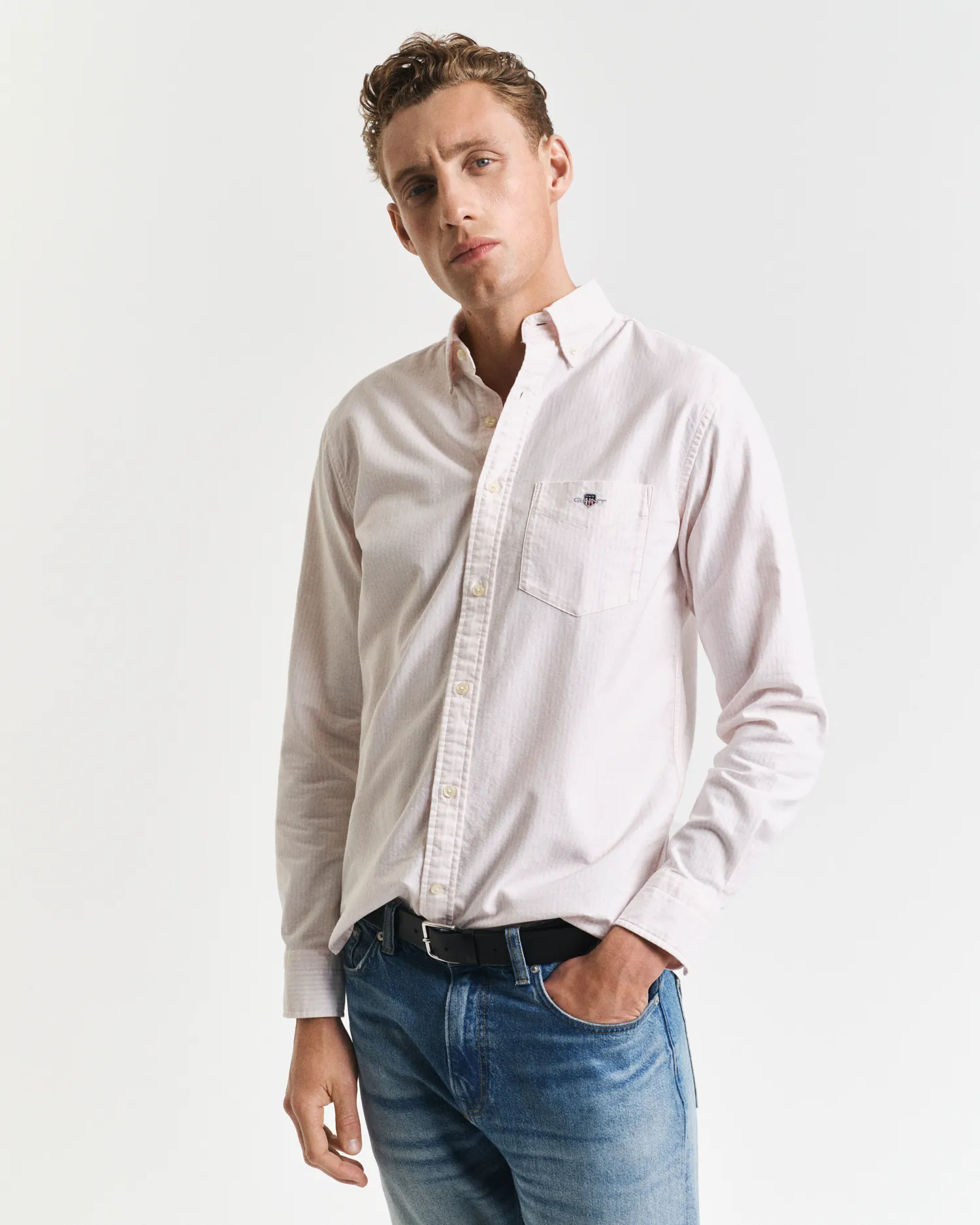 Camicia Oxford classica a righe Banker regular fit    