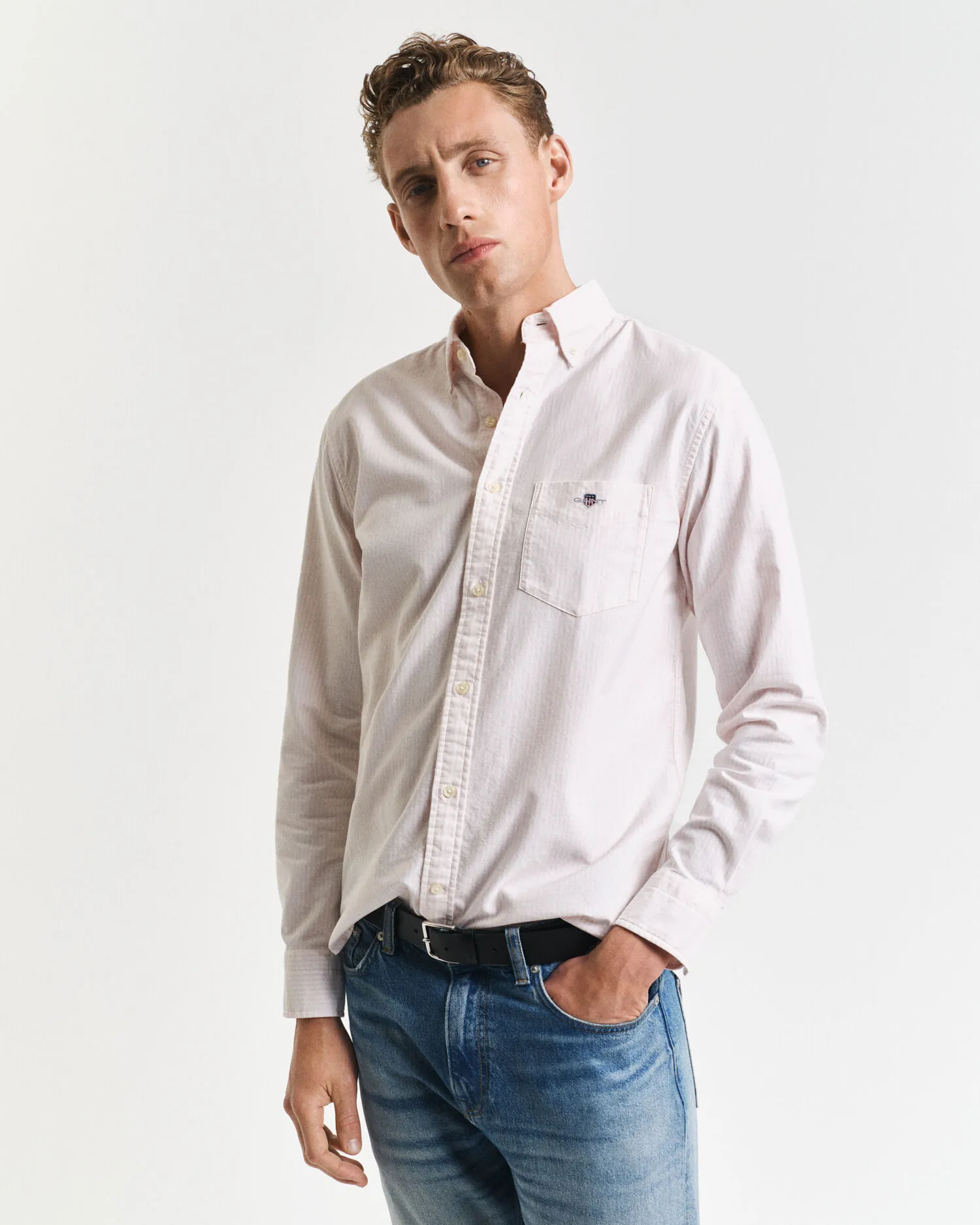 Camicia Oxford classica a righe Banker regular fit    