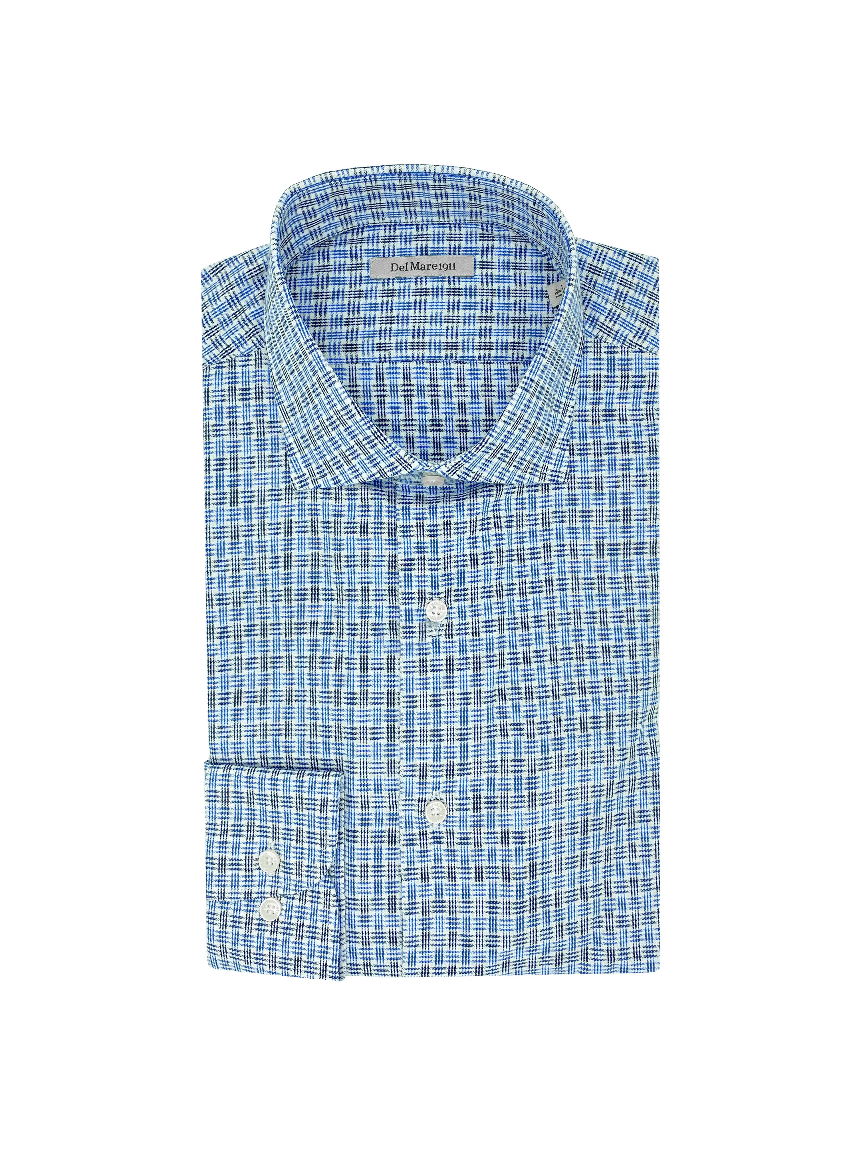 Camicia quadretto jacquard
