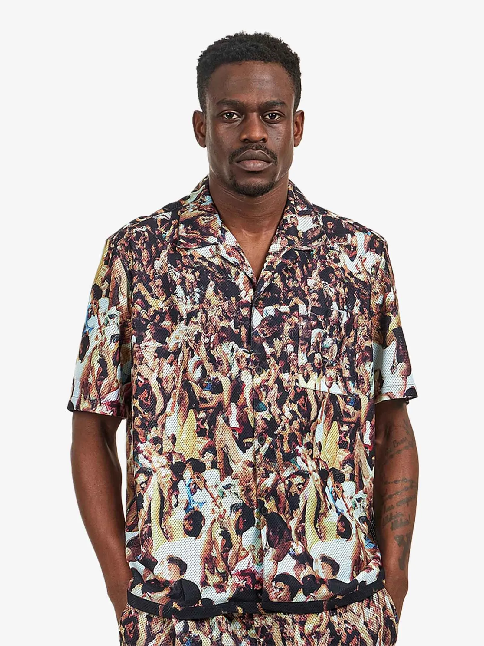 Camicia Scottie Mesh Shirt SS24-120S uomo multicolor