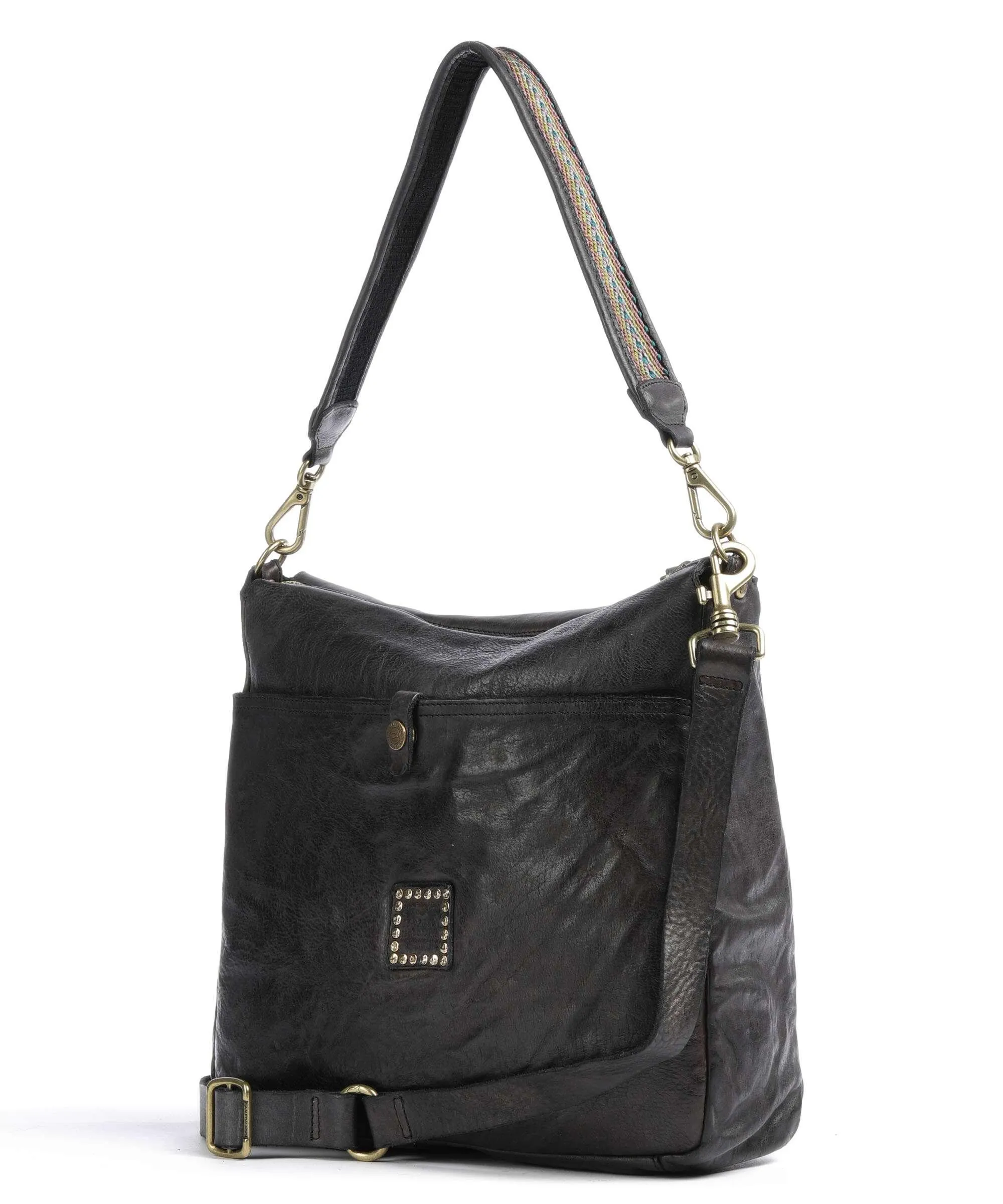 Campomaggi Borsa hobo pelle di vacchetta finemente grana grigio scuro  