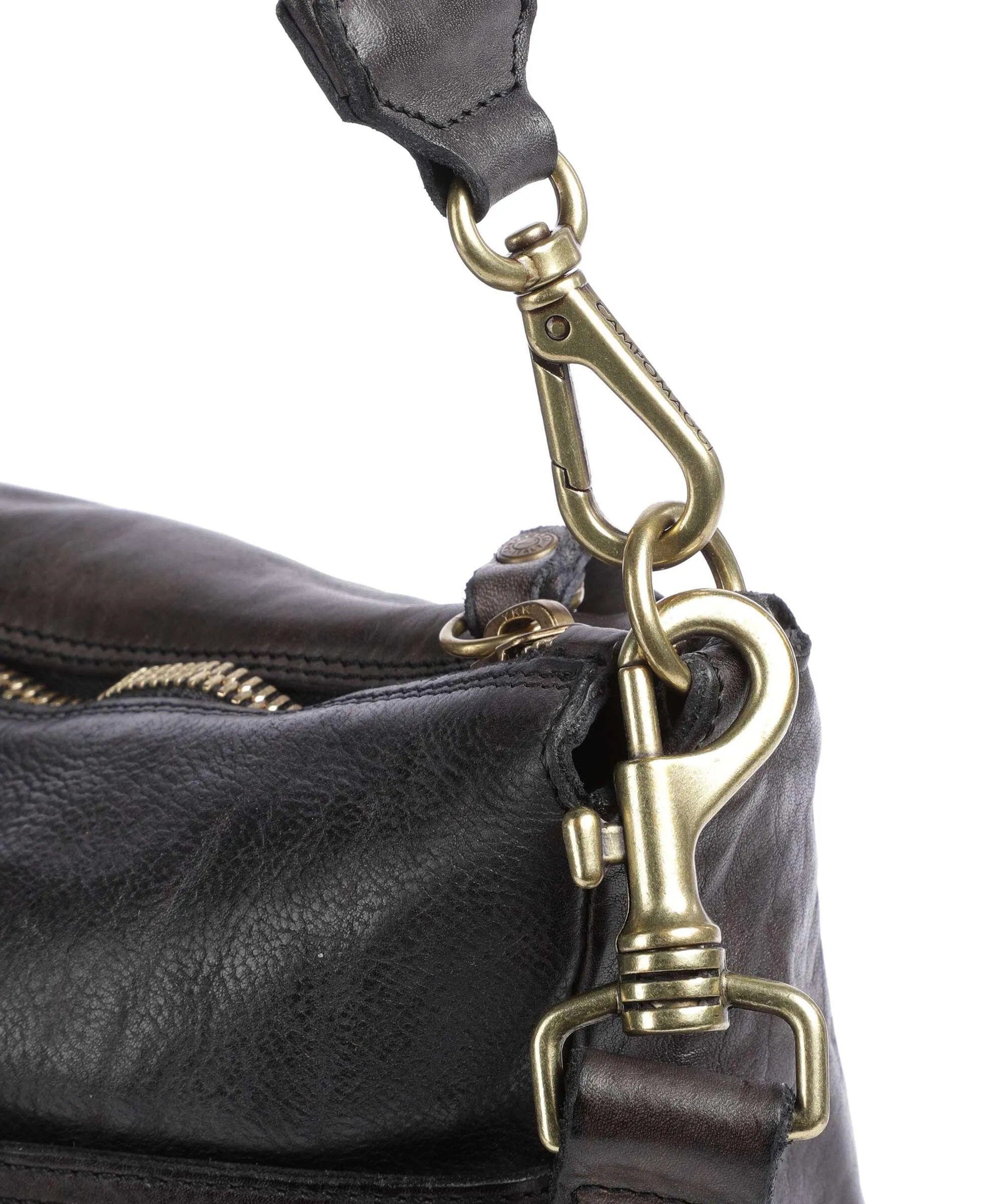  Campomaggi Borsa hobo pelle di vacchetta finemente grana grigio scuro  