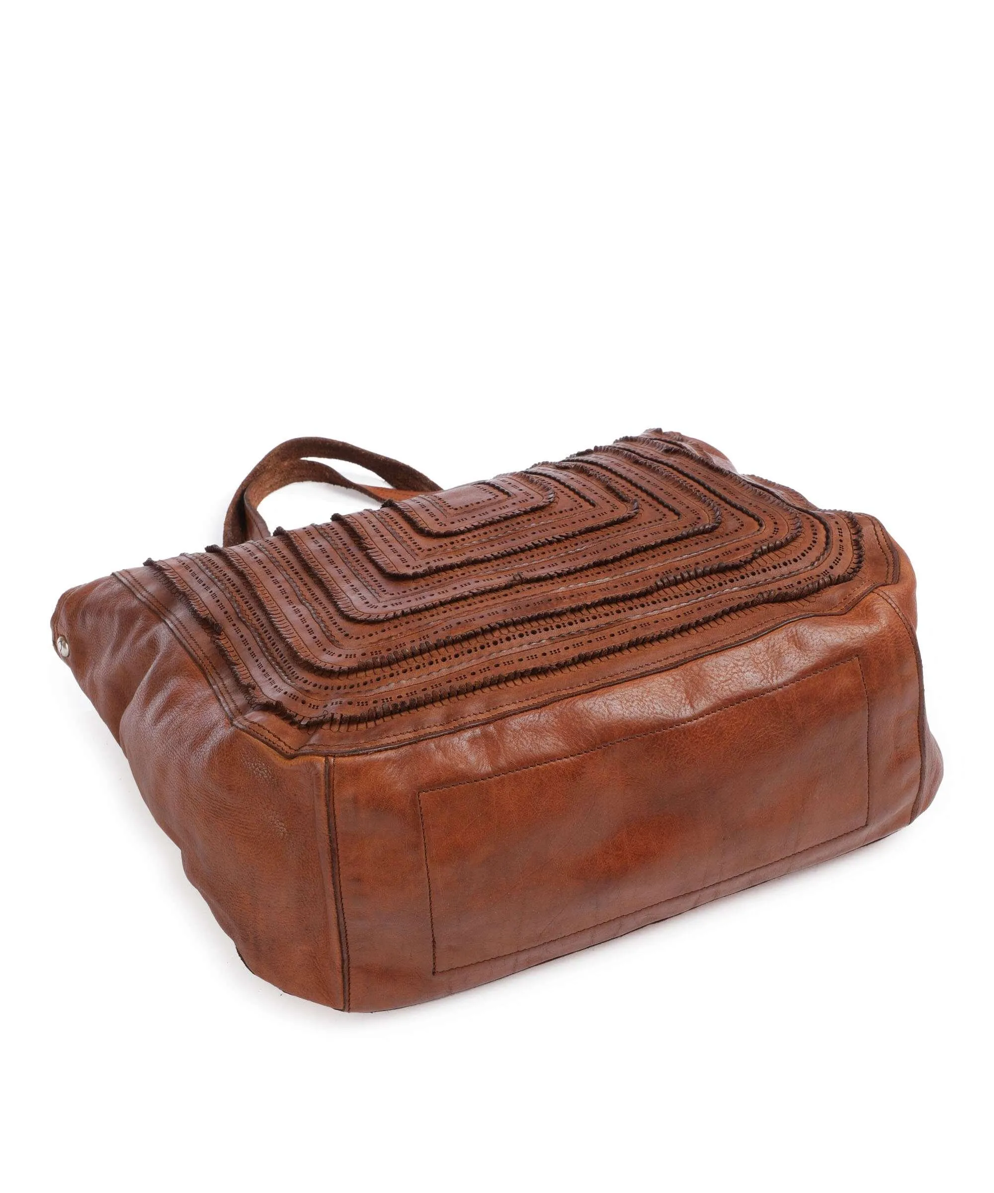  Campomaggi Borsa shopper pelle di vacchetta finemente grana cognac  