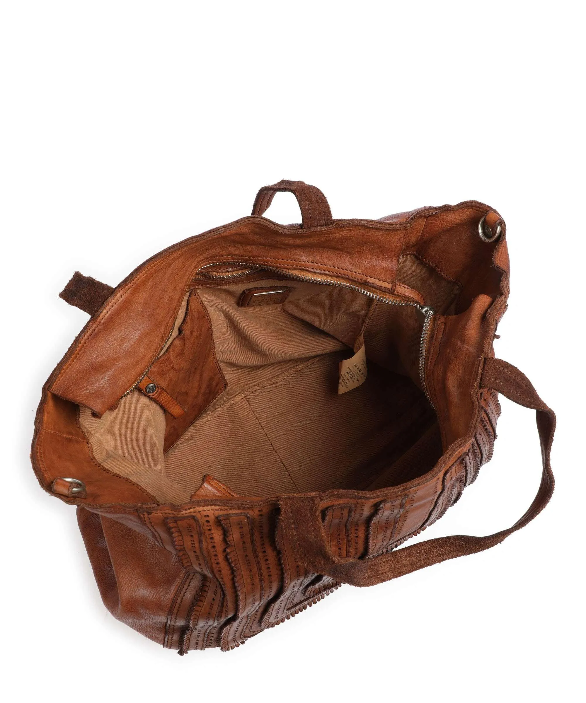  Campomaggi Borsa shopper pelle di vacchetta finemente grana cognac  